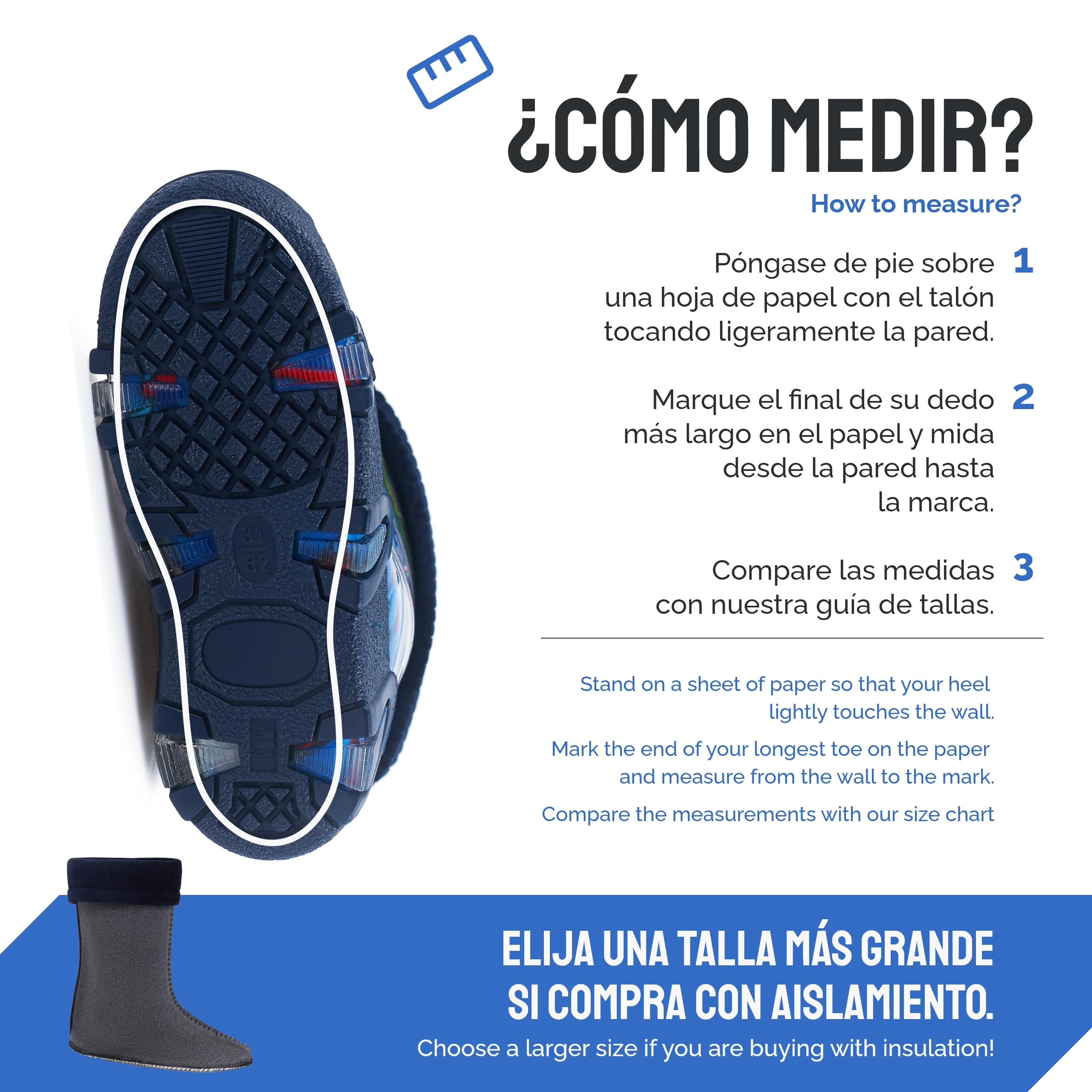 Ladeheid Botas de Agua Zapatos de Seguridad Calzado Unisex Niños Swk — view 5