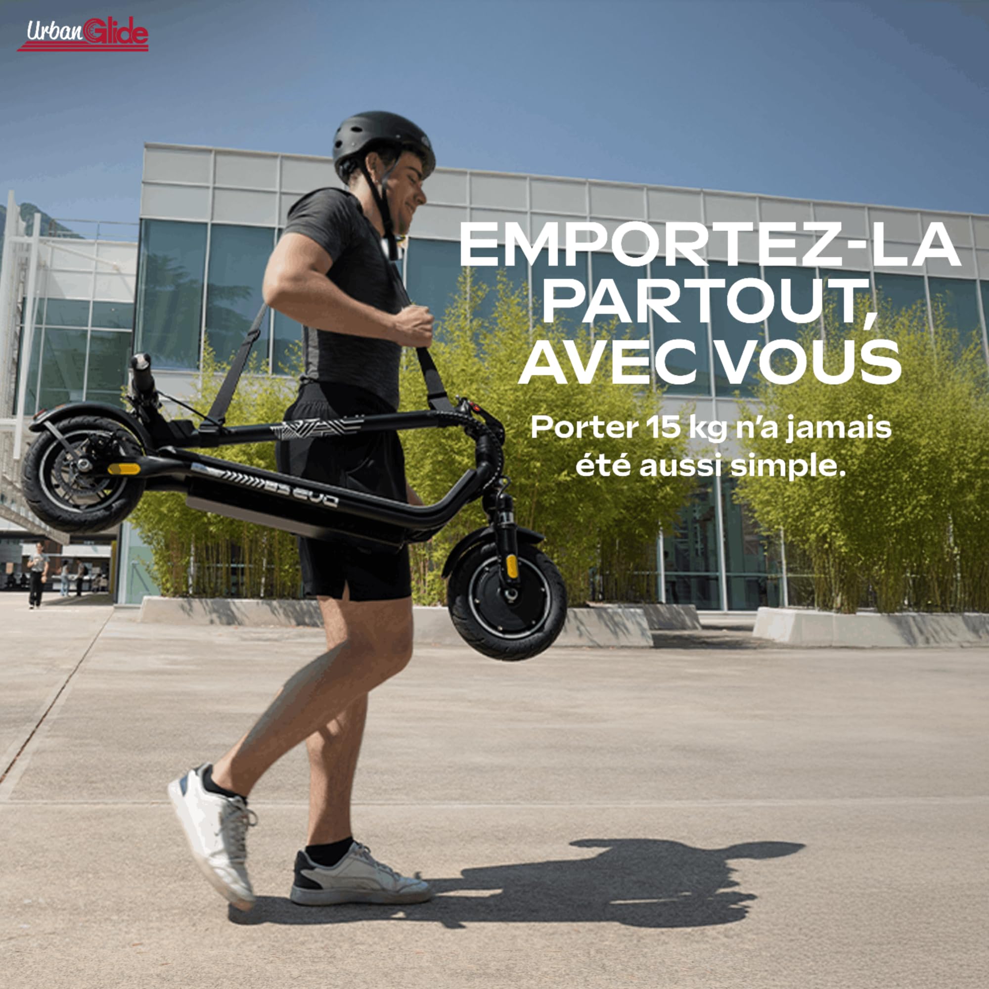 Trottinette Électrique Adulte UrbanGlide 85 Evo – Autonomie Jusqu'a 15 km - Pneu 8,5" Gonflable - Batterie 25.2V - Poids 15Kg
