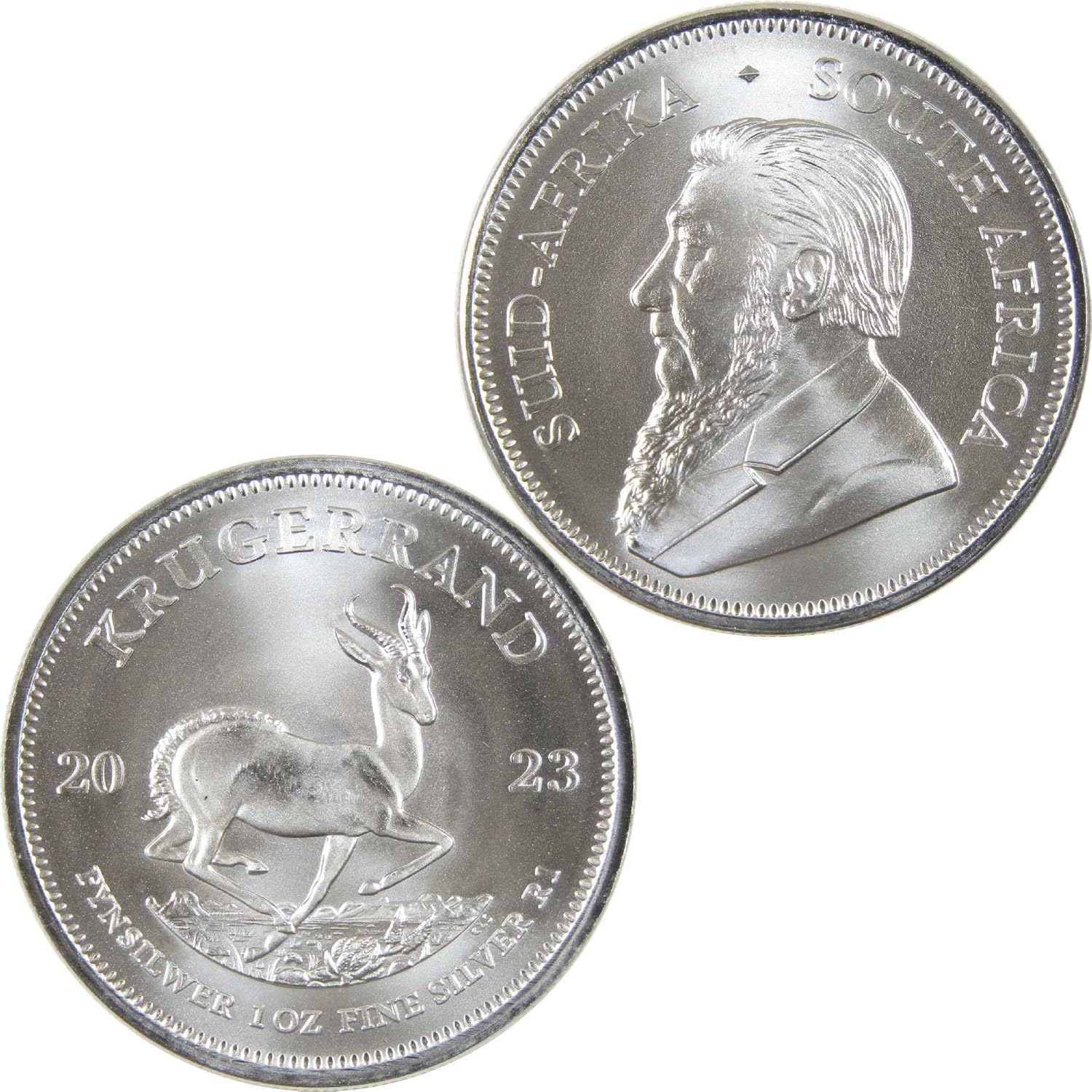 2023 South African Krugerrand BU Uncirculated 1 oz .999 Silver R1 Coin