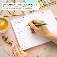Vista 4 de Clever Fox Libreta de direcciones con pestañas alfabéticas - Libro de teléfono y dirección de cuero PU para guardar contactos de forma segura