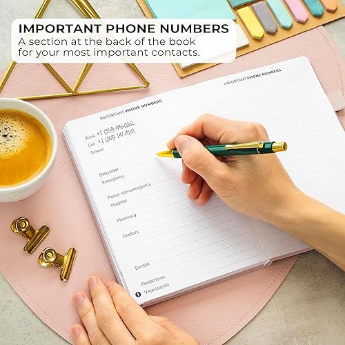 Miniatura 4 de Clever Fox Libreta de direcciones con pestañas alfabéticas - Libro de teléfono y dirección de cuero PU para guardar contactos de forma segura,