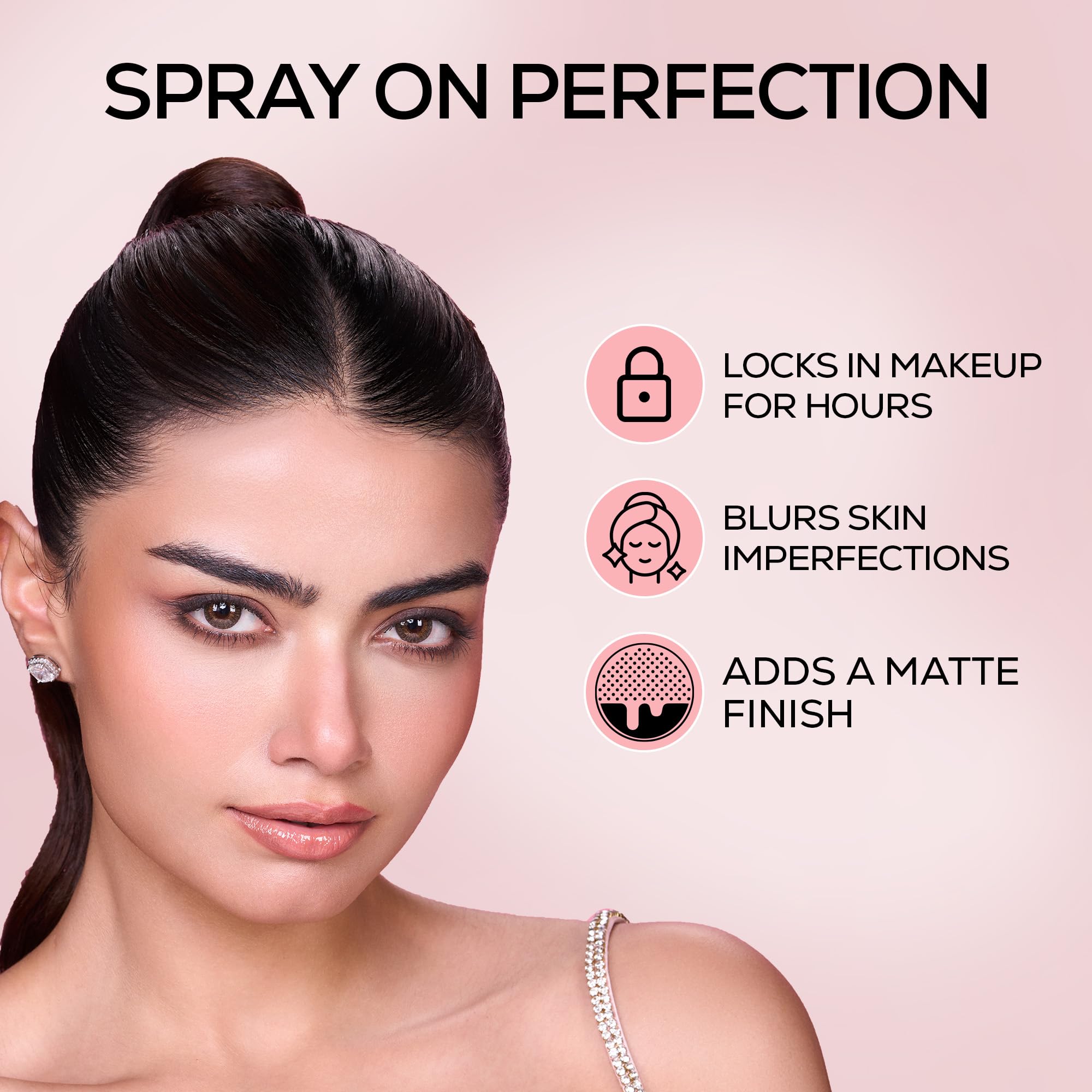 RENEE Bollywood Filter Blurring Setting Spray for Face Makeup, Matte Finish & Pore Blur Effect with Niacinamide & Hyaluronic Acid, Long Lasting Makeup Fixer & Shine Control, Fine Mist 100ml 1