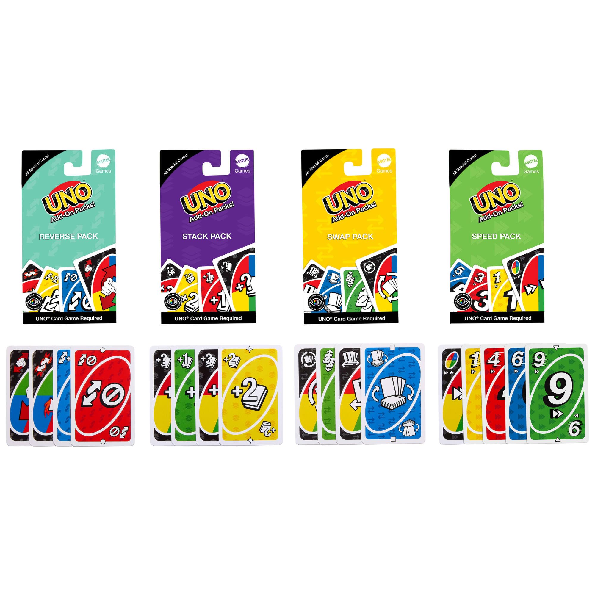 UNO JCV55 Add-On Playing Card Packs Assorted : Amazon.sg: Toys