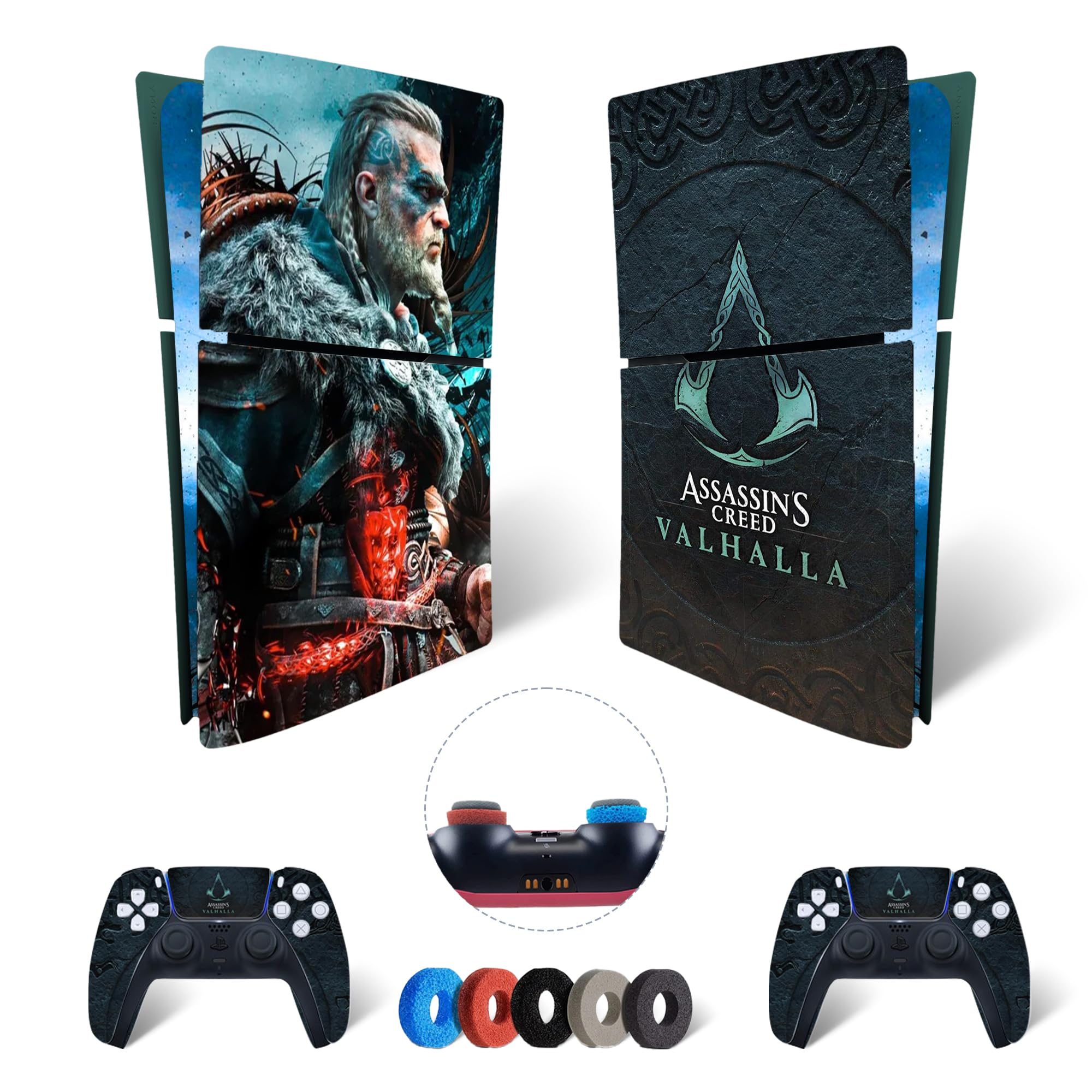 Kit de vinilos Extra Resistentes MaD Vision® para PlayStation 5 (PS5) Digital| Set de vinilos Mate para Consola + 2 mandos - para Anime|Rubber|Zoro|Nami Diseño — view 83