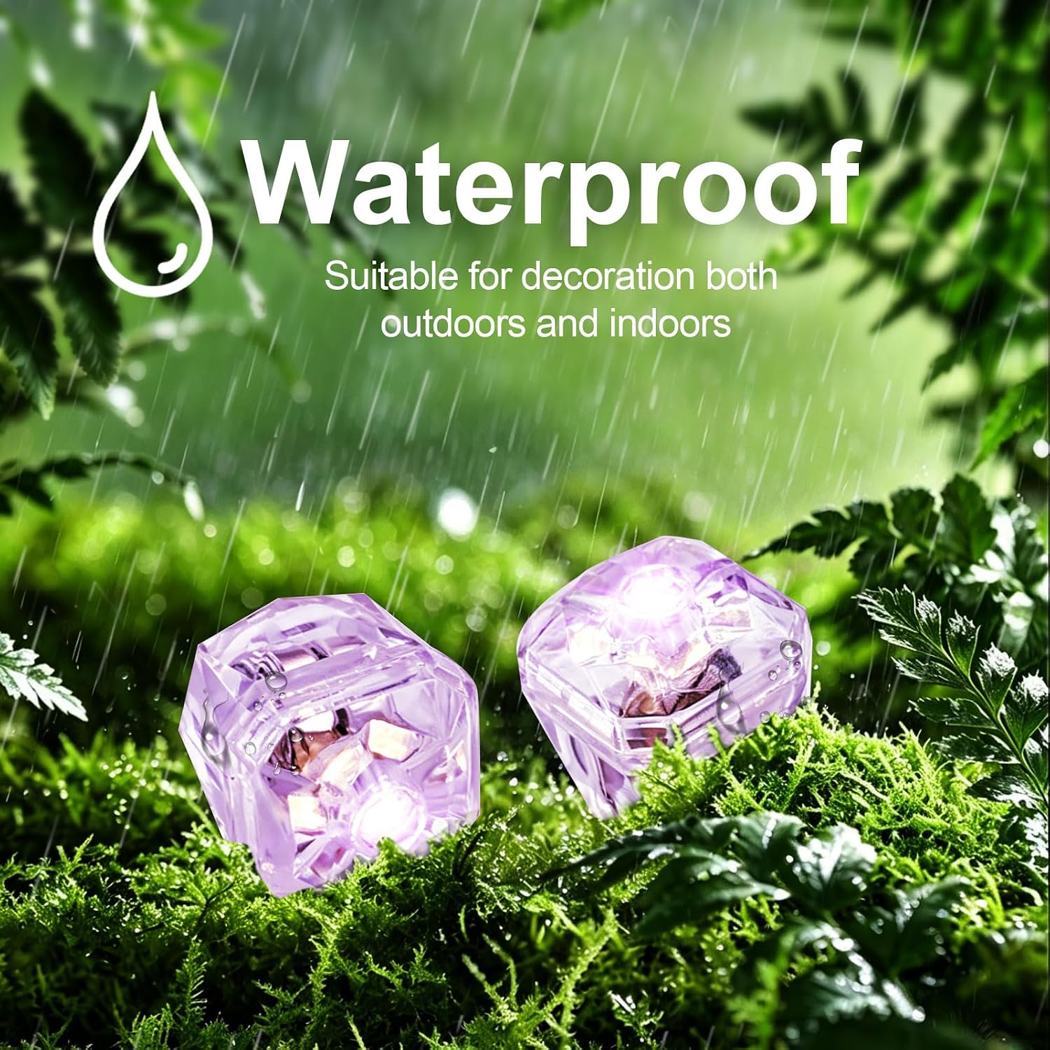 24 Pcs Purple Diamond Lights, Long Standby Time Mini LED Lamp