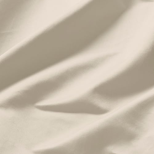 Miniatura 4 de SUPERIOR Juego de sábanas de algodón egipcio, 650 hilos, sólido, bolsillo profundo, tamaño Queen, marfil, juego de 4 piezas