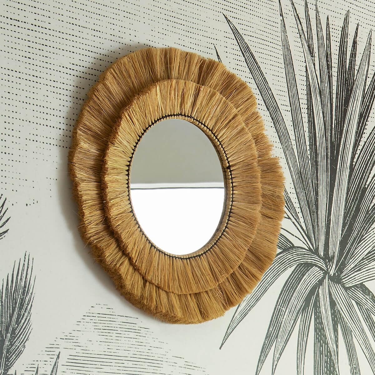 Atmosphera - Espejo «Safari» - Rafia D57 cm