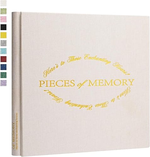 Hiwhy Álbum de fotos con 700 bolsillos, álbum extragrande para 4 x 6 pulgadas, cubierta de lino con impresiones doradas, libro de recuerdos