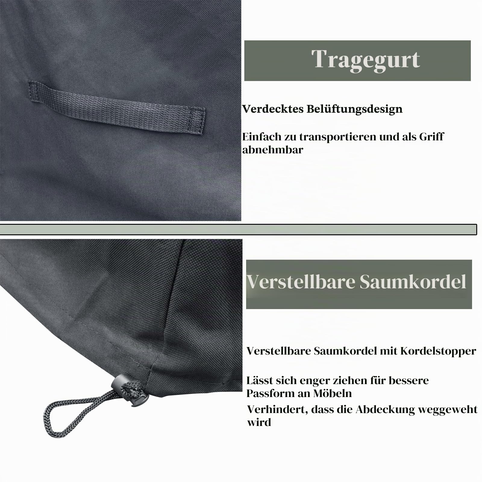 ATR ART TO REAL Gartenstühle Abdeckung, Gartenmöbel Abdeckung Wasserdicht für Gartenstuhl Stuhlüberzug,600D & UV-Beständig Abdeckhülle für Gartenmöbel, 76x80x110cm