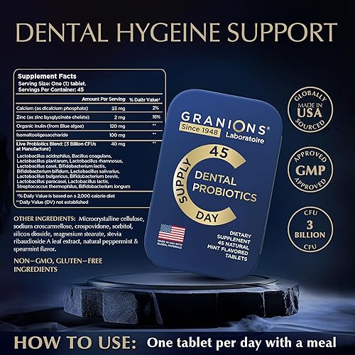 Miniatura 4 de Mentas probióticas orales - El mejor ambientador de aliento con Lactobacillus Salivarius - 3 mil millones de UFC para probióticos dentales para