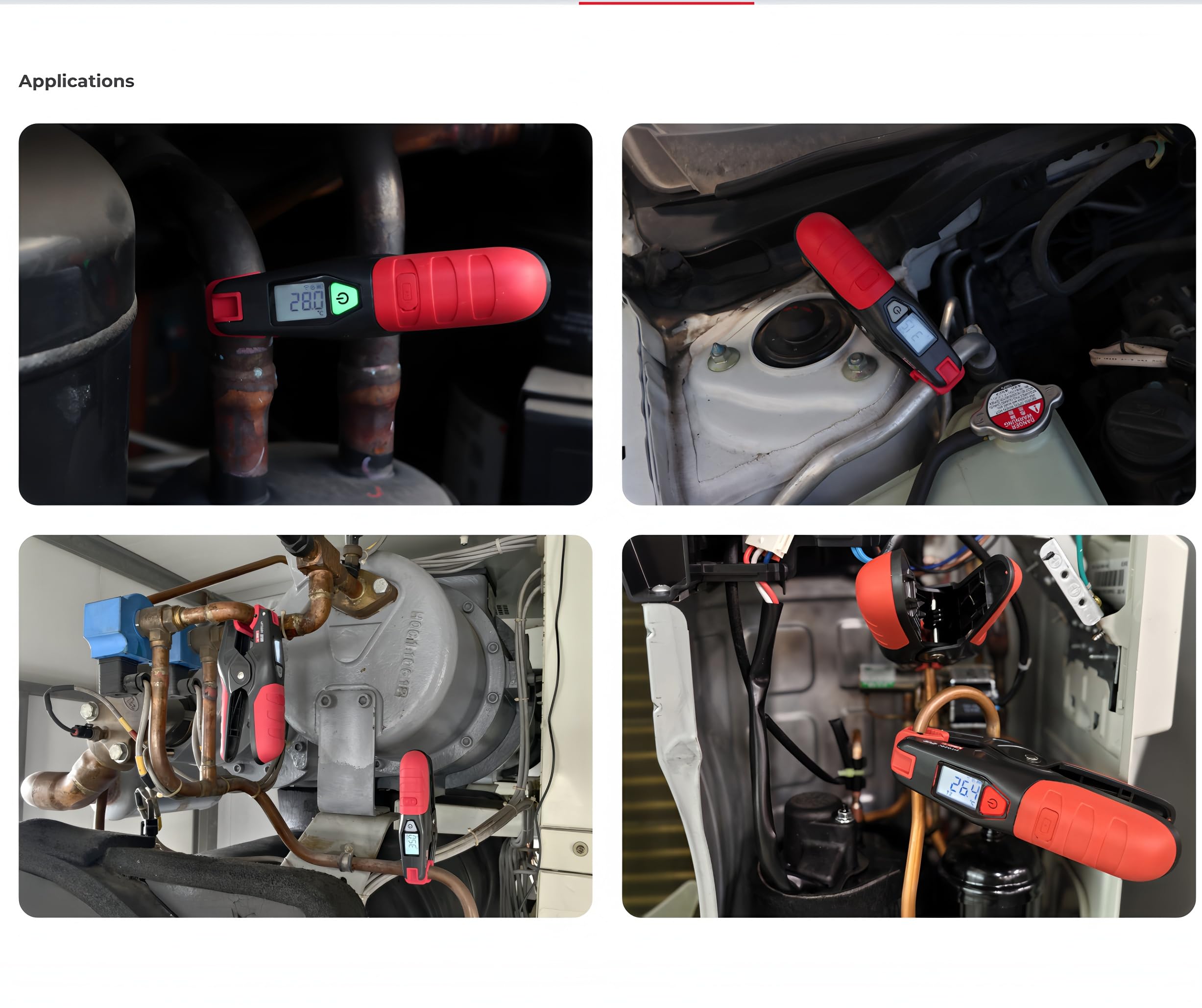Termometro a pinza senza fili UNI-T UT320i – Termometro ad alta precisione per tubazioni HVAC con connettività APP 100 m e grado di protezione IP65