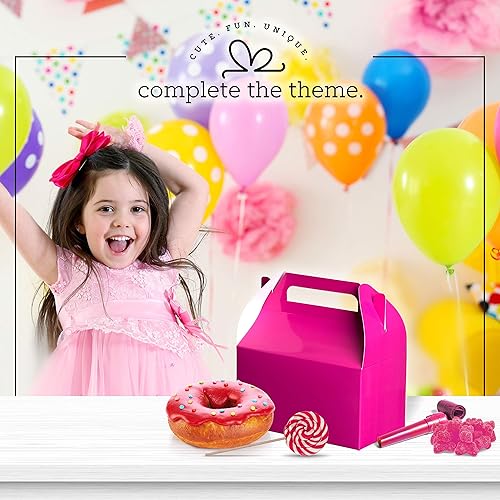 Miniatura 7 de Hammont Cajas de dulces para fiesta, paquete de 10 cajas de papel a dos aguas, cajas de regalo para fiesta de cumpleaños Ariel, bolsa de cumpleaños