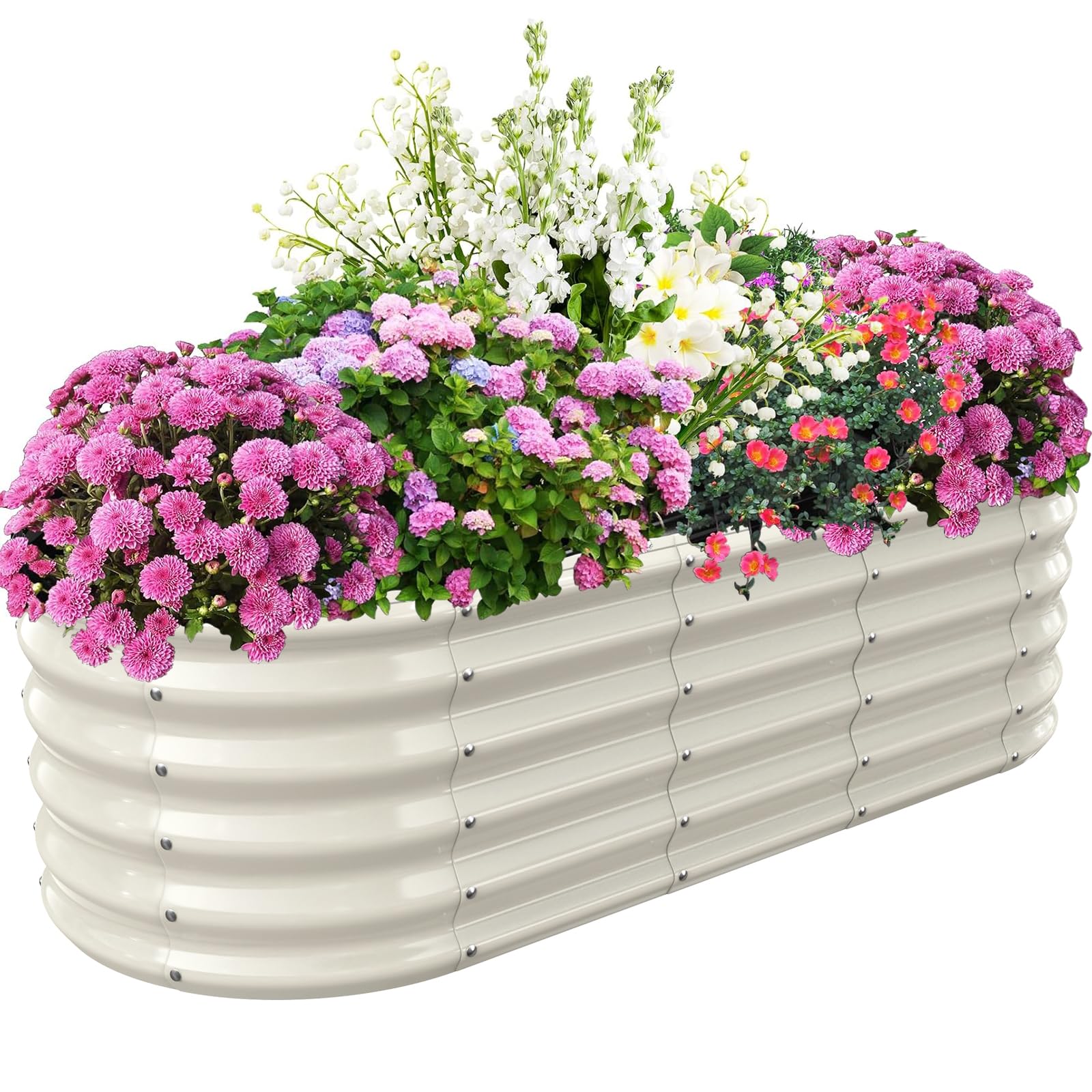 Black Galvanized Planter Box - Raised Garden Bed -11