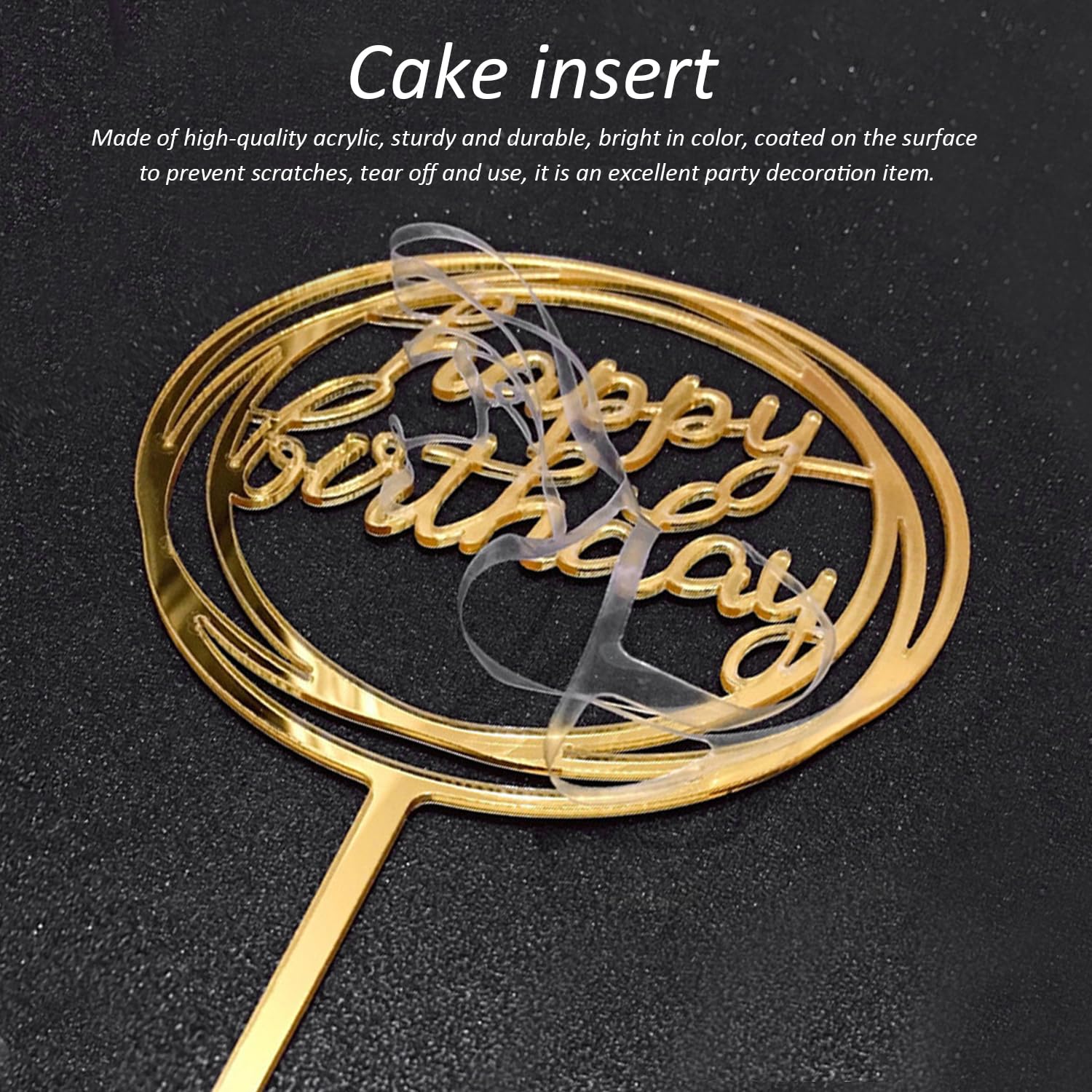 48 Stück Happy Birthday-Kuchen-Einsätze | Bunte Papier-Deko Für Torten & Cupcakes
