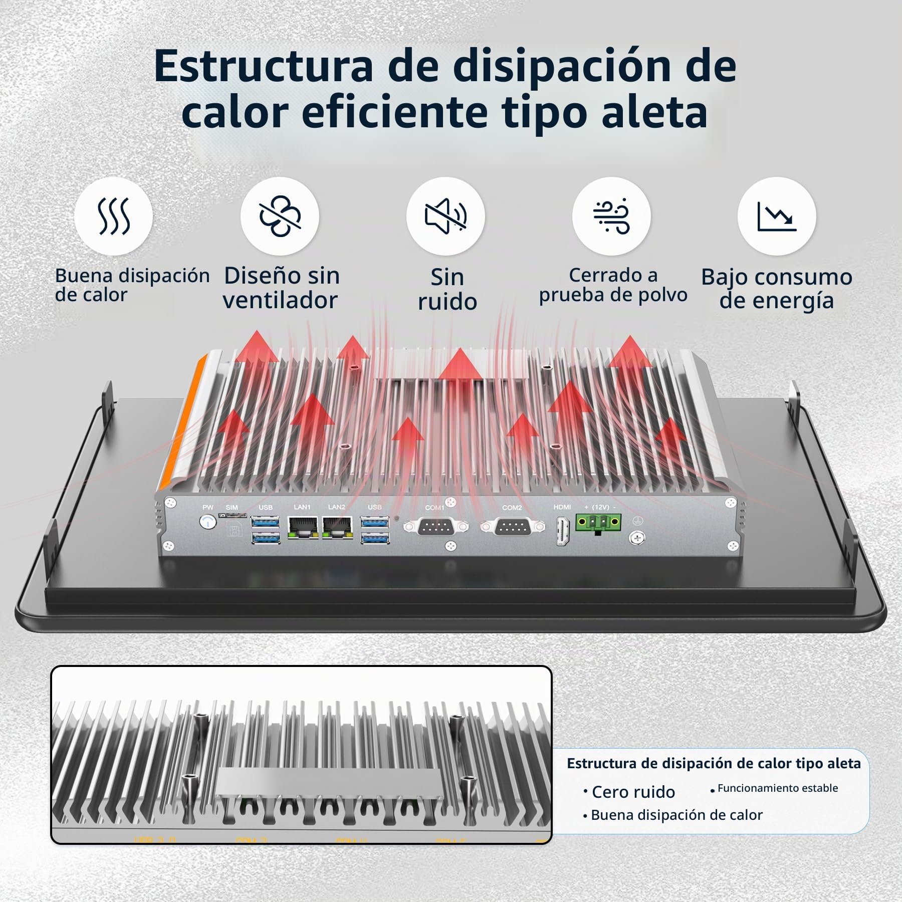 PC Panel Industrial Integrado 27 Pulgadas, Ordenador Todo En Uno