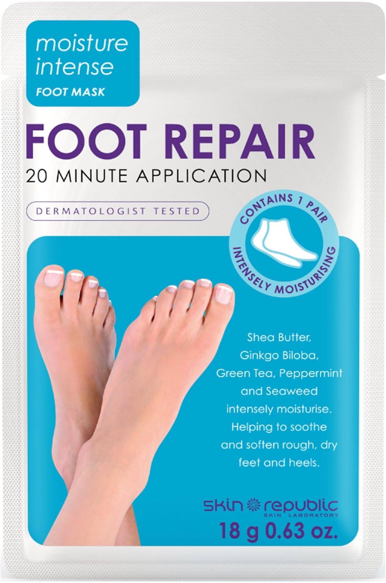SKIN REPUBLIC PROFESSIONAL SALON FOOT REPAIR 20 MINUTE APPLICATION TREATMENT - 18g