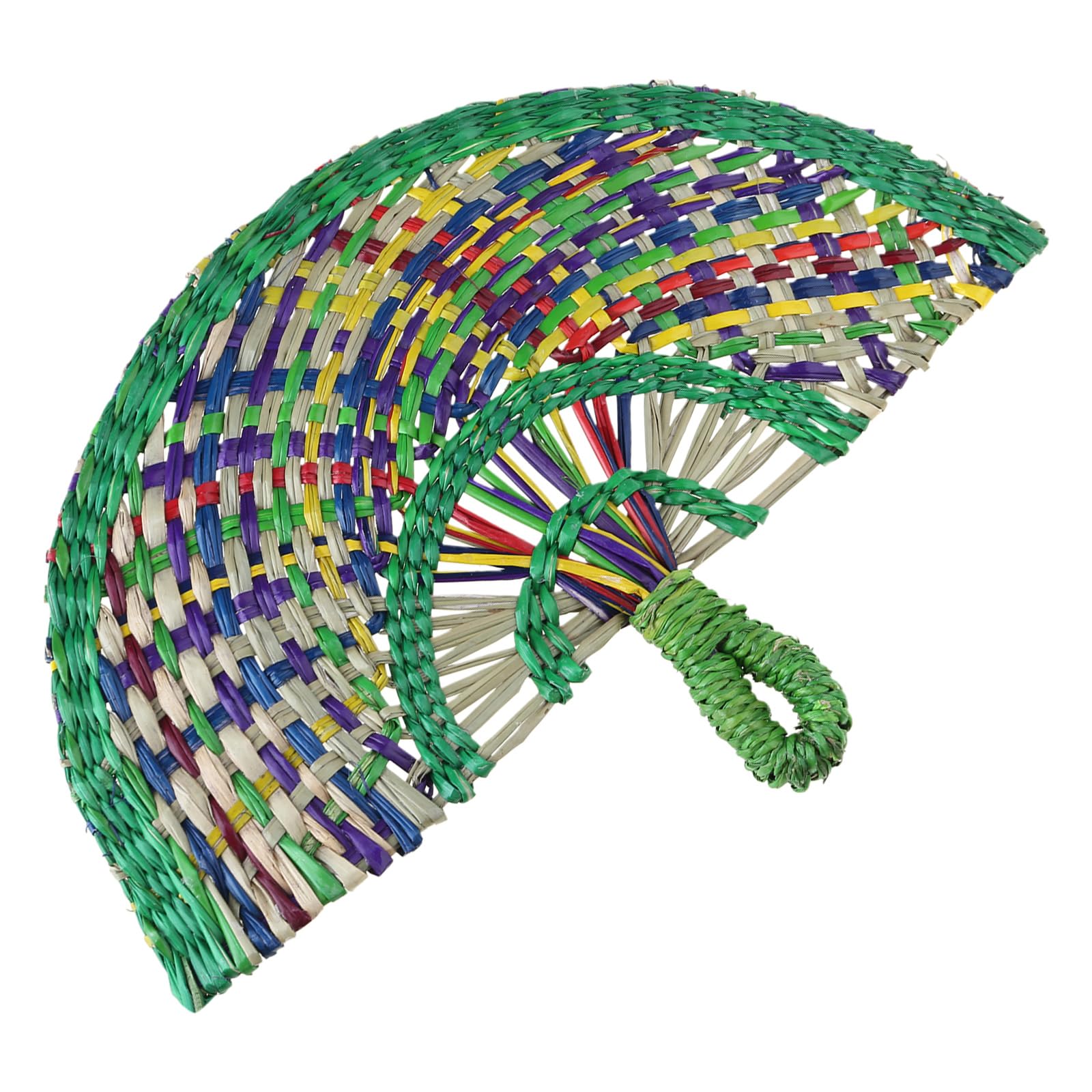 Nucelit Grass Hand Fan Hand-Woven Straw Fan Easy to Carry for Wall Decoration African Type Bed and Breakfast Ornament Handwoven Straw