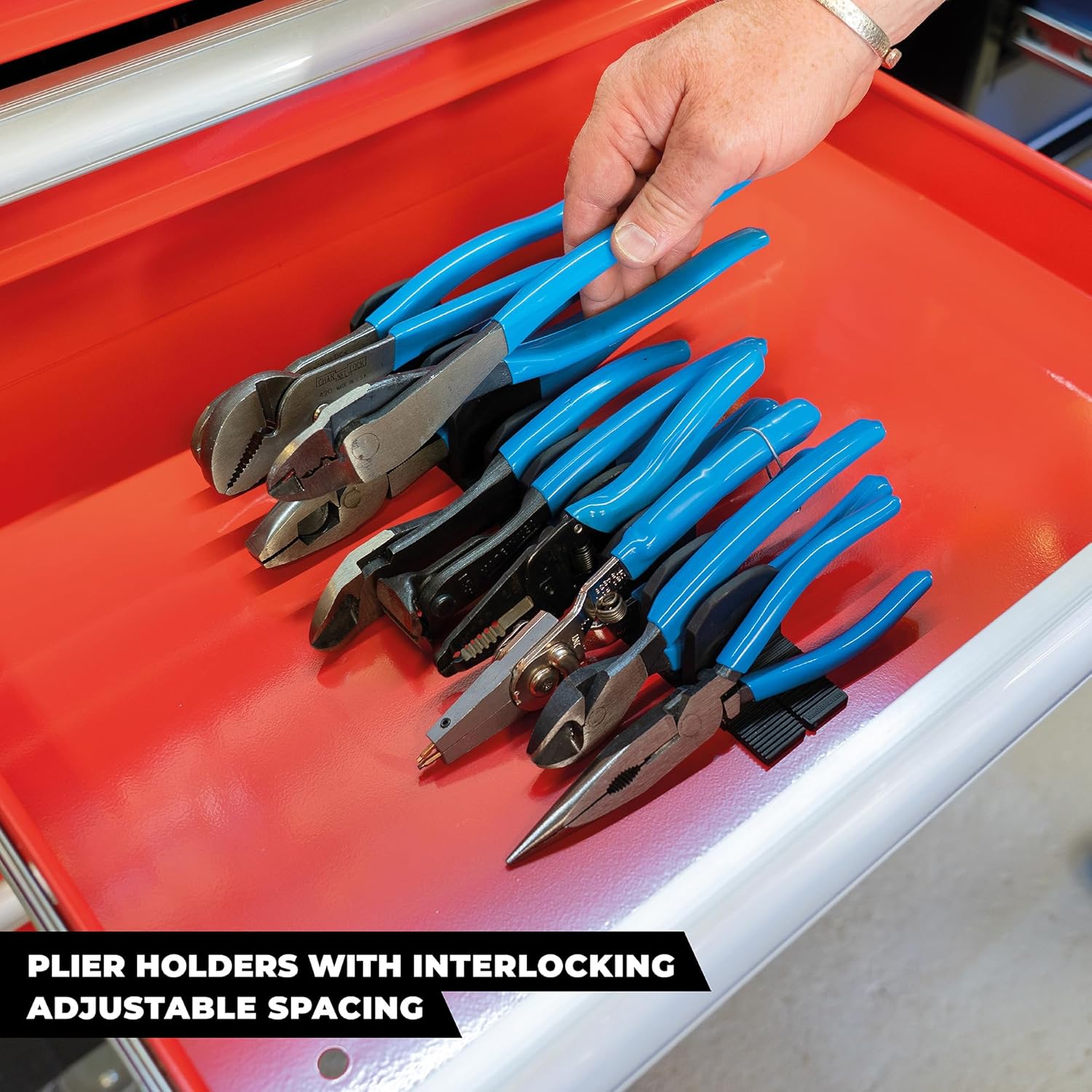 Stealthmounts Tpe Drawer Hive Plier Holder, Black, 10 Pieces