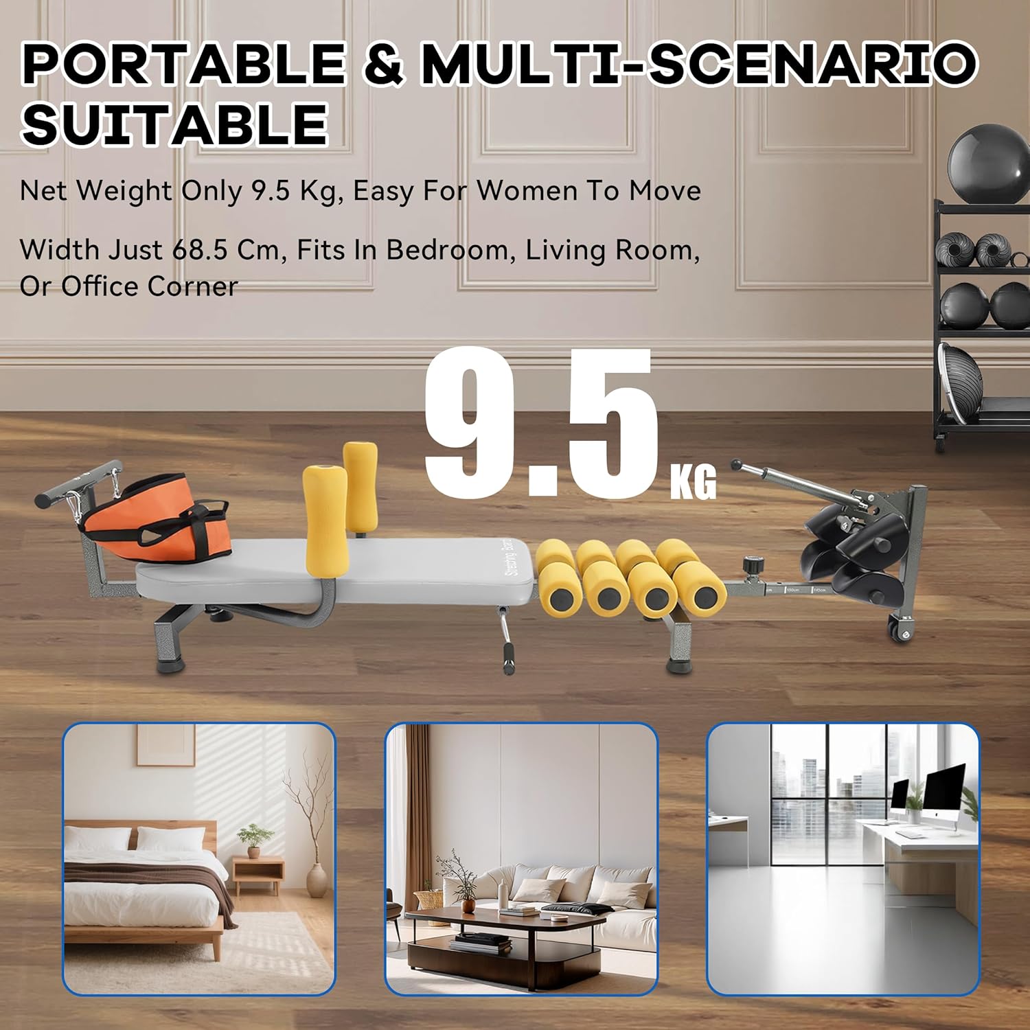 Multifunctional Full Body Traction Bed, Cervical Spine Stretcher Traction Spine Lumbar Massage Traction Table Back Stretch Decompression Machine for Tension Relief & Body Aches Pains, Massage (Grey)