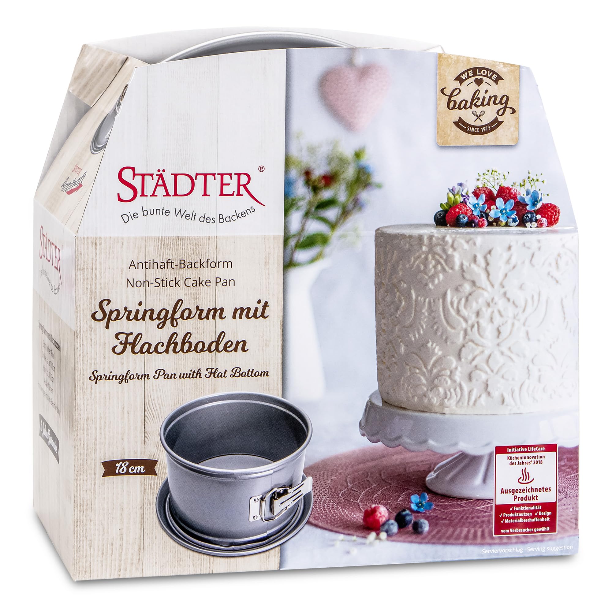 Städter 661363 we love baking tortownica, metal