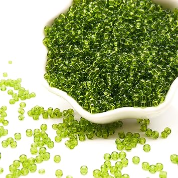 Light Green Glass Seed Beads 5000 Pcs, 3mm Small Craft Pony Beads Bulk for Bracelets, DIY Necklace Ring Waist Chain