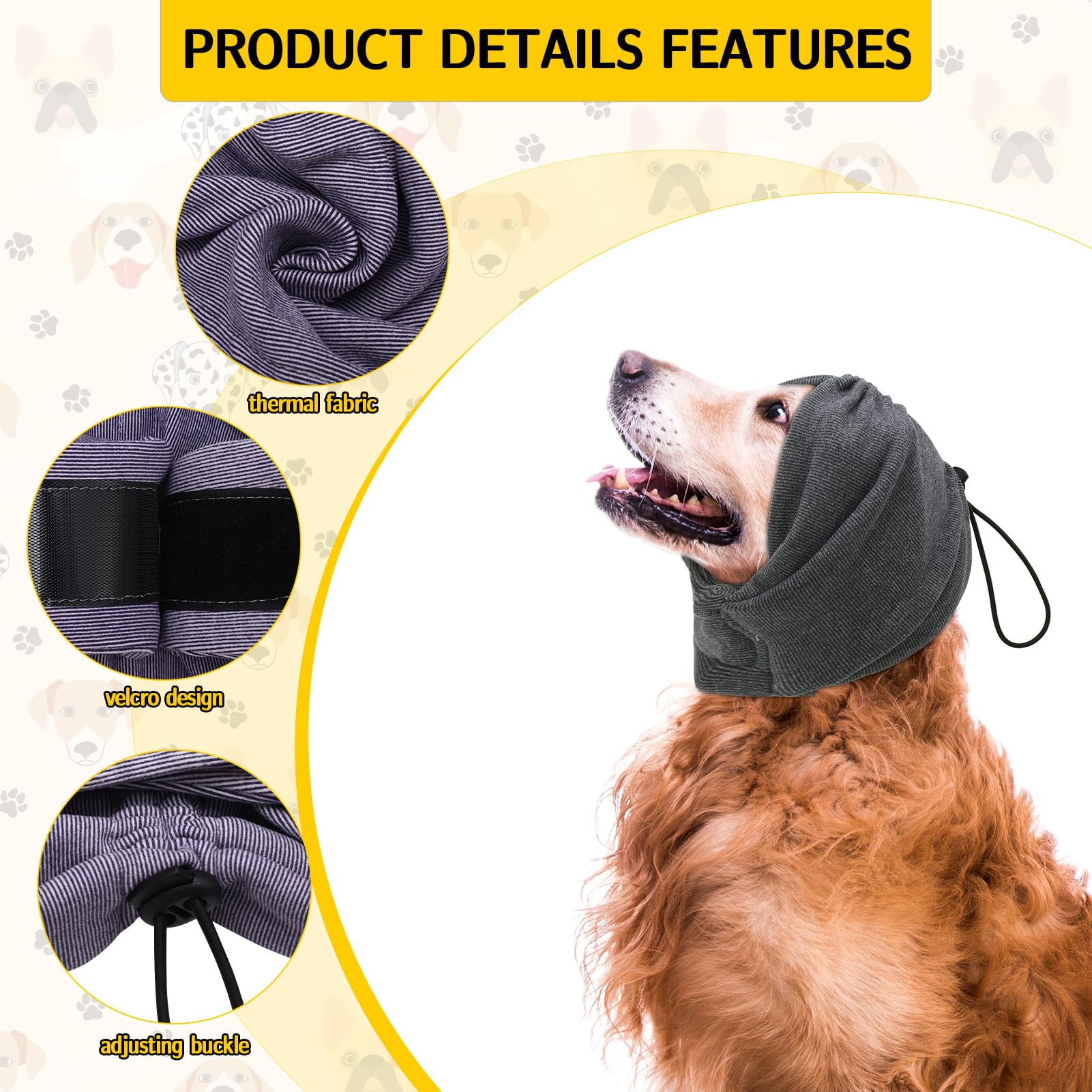 2 Pcs Dog Snood Ear Protectors - Image 2