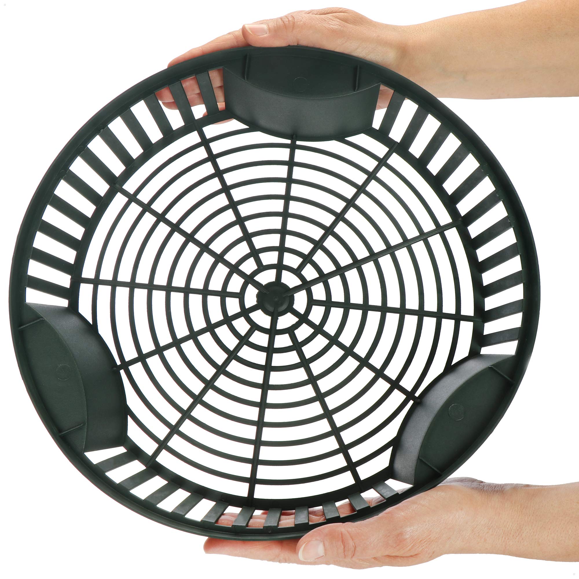 com-four® 6 cesti per piante per bulbi di fiori, vaso per fioriera di propagazione per piantare e conservare piante a bulbo, grande cesto per cipolle verdi (06x ciotola per fioriera verde - 31,5 cm)