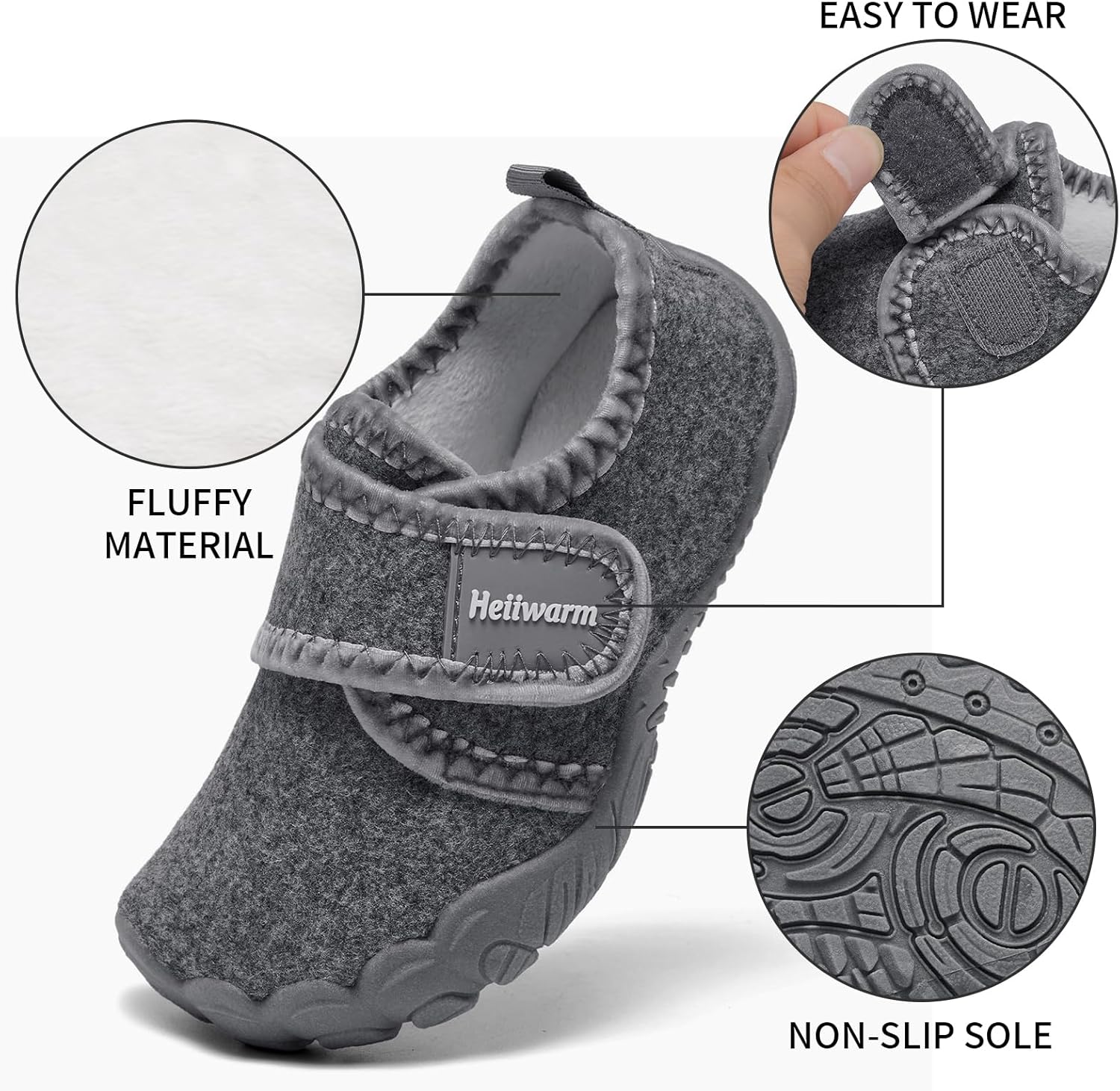 Toddler House Slippers Fuzzy Winter Bedroom Warm Cozy House Shoes - Image 5