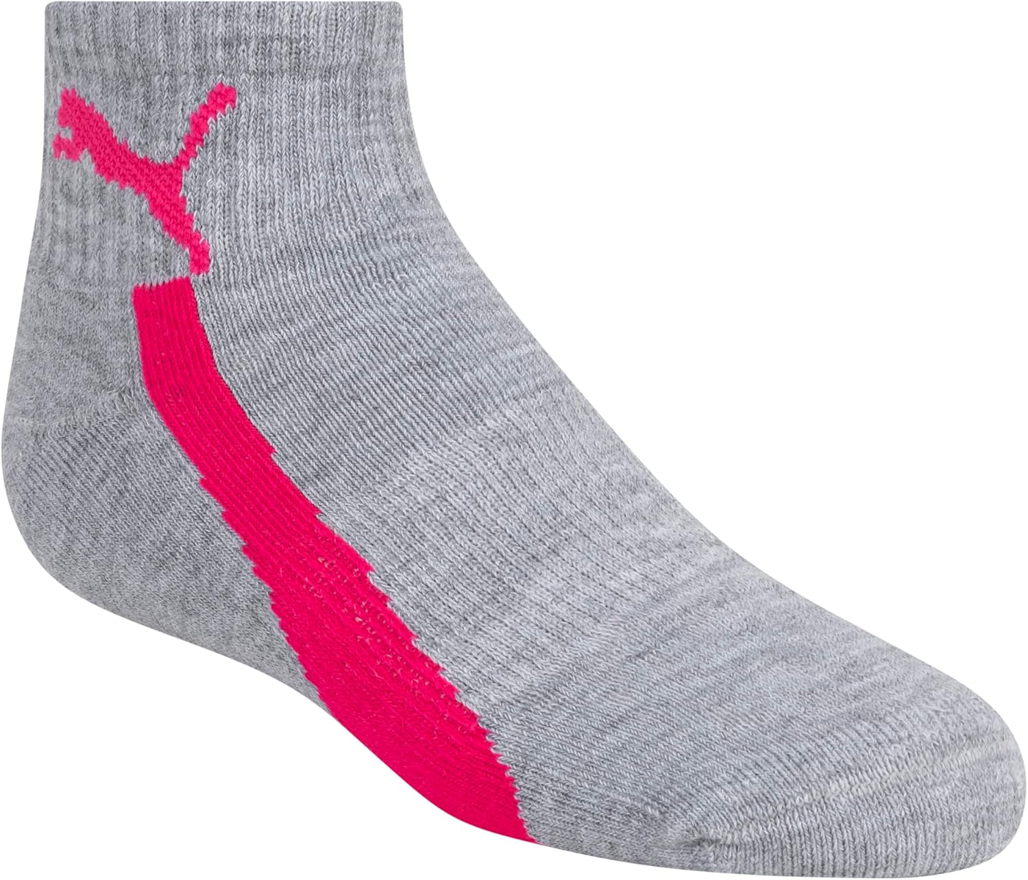 PUMA Girls' Quarter Crew Cushioned Arch Support Socks (8-Pack) - Image 3