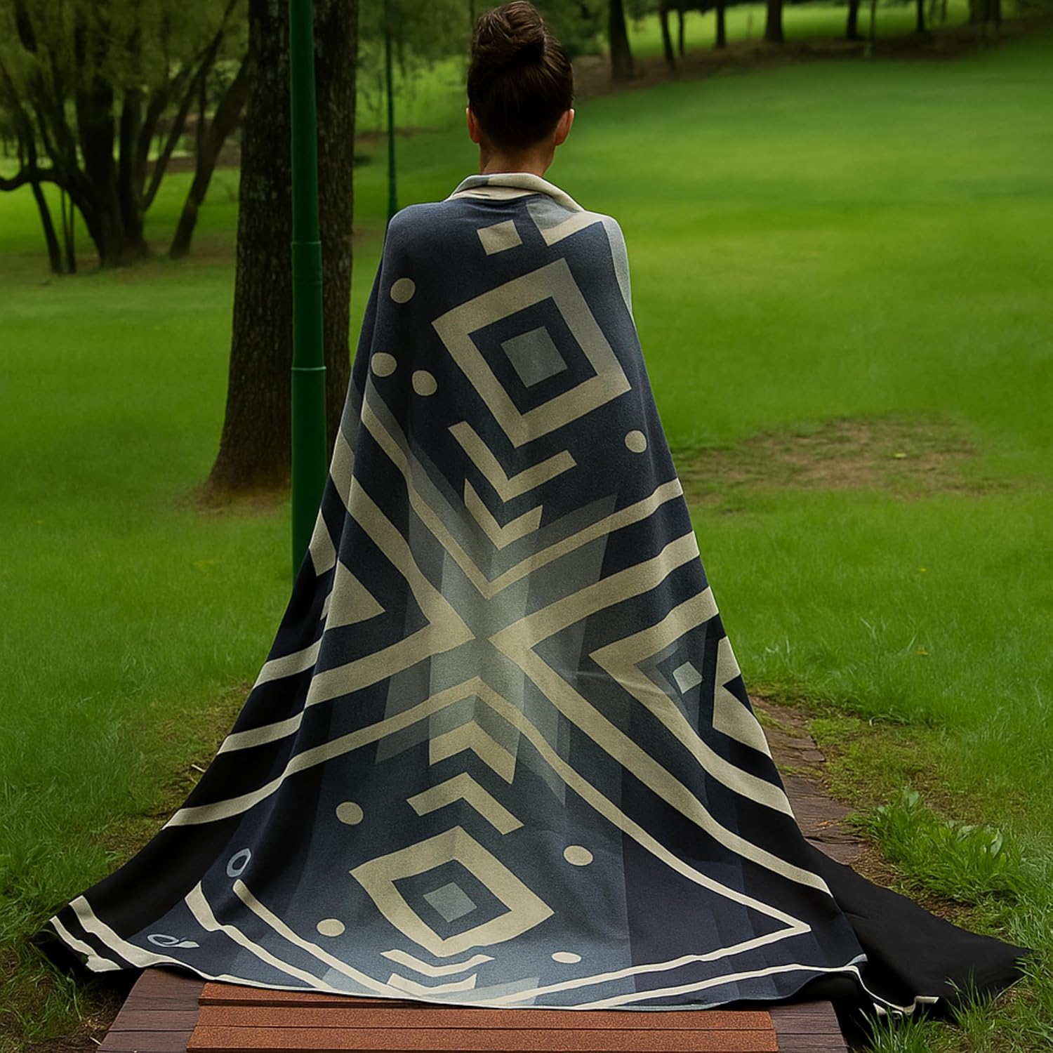 Tommy Lion - Cozy Alpaca Wool Blanket, Hypoallergenic, Soft, Lightweight, Handwoven, Sensitive Skin Friendly. Made in Ecuador. Real Alpaca. Queen Size. Made in Ecuador. Queen Size. Lienzo Gray - Image 4