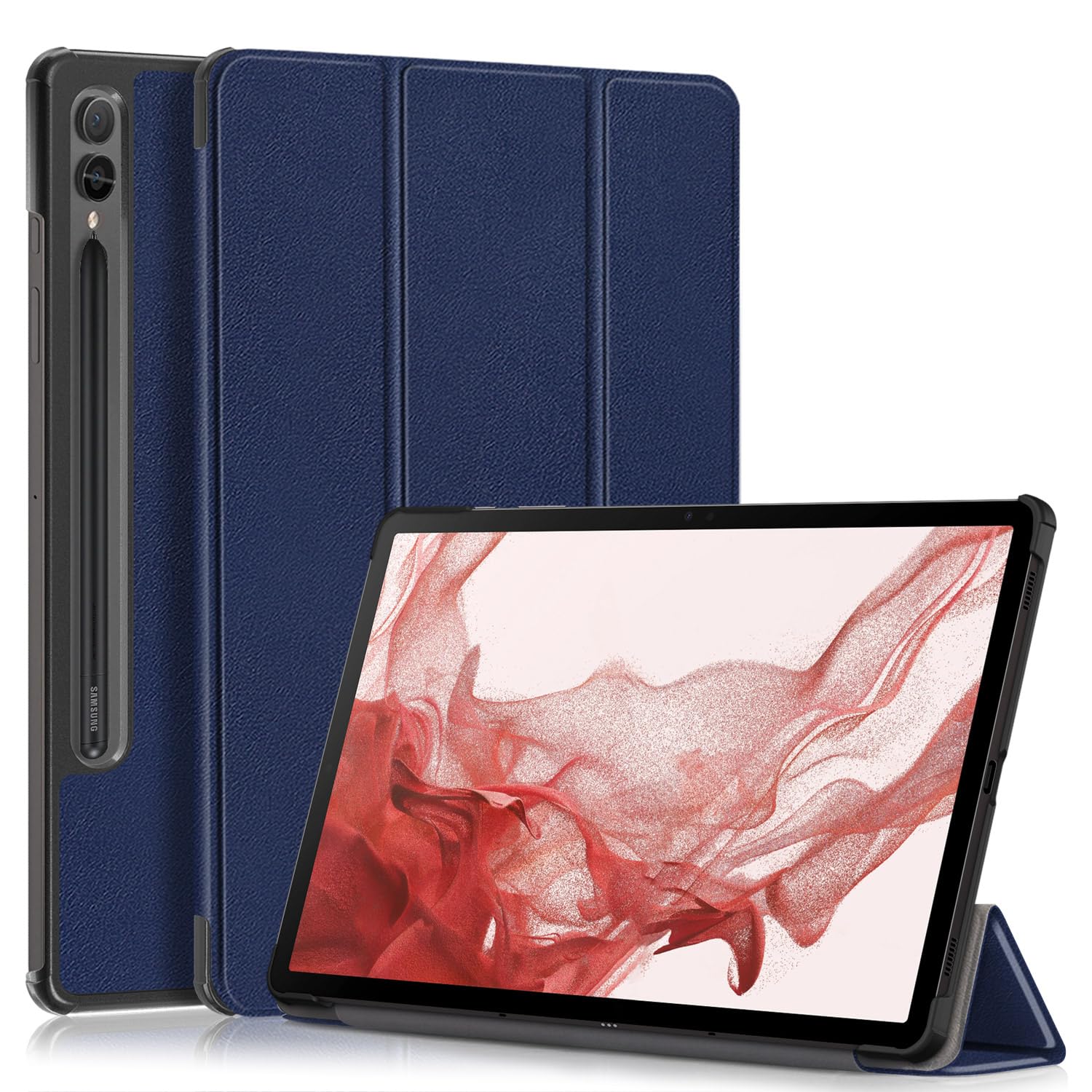 ProElite Cover for Samsung Galaxy Tab S9 FE+/S9 Plus/S10+ 12.4 inch Case, Smart Trifold Flip case Cover for Galaxy Tab S9 FE Plus/S9 Plus/S10+ 12.4 inch Support S Pen Magnetic Attachment, Dark Blue (B0CD2H4518) Amazon Price History, Amazon Price Tracker