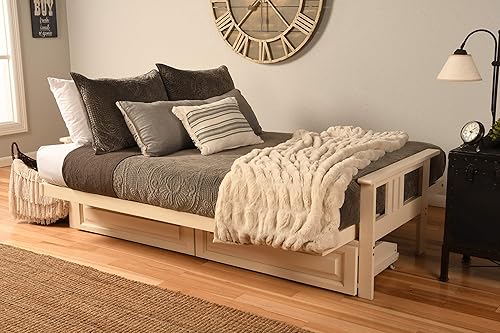 Miniatura 42 de Kodiak Furniture Monterey Marco de Futón con Acabado Butternut, Full, Solo marco de nuez,Oregon Trail Java,Sillín Oregon Trail,(Suede