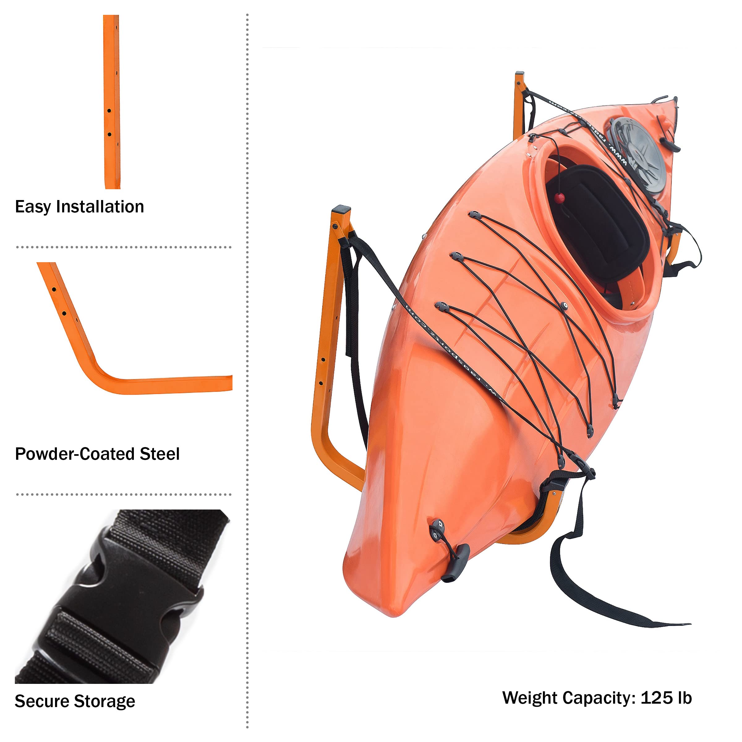 Amazon.com : RAD Sportz Set of 2 Kayak Storage Systems – Wall 