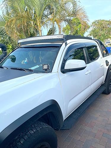 Miniatura 6 de Dasen 2 piezas de luces LED de trabajo de 24 W y bisagras de capó superior, soportes de montaje de zanja laterales con kit de cableado compatible