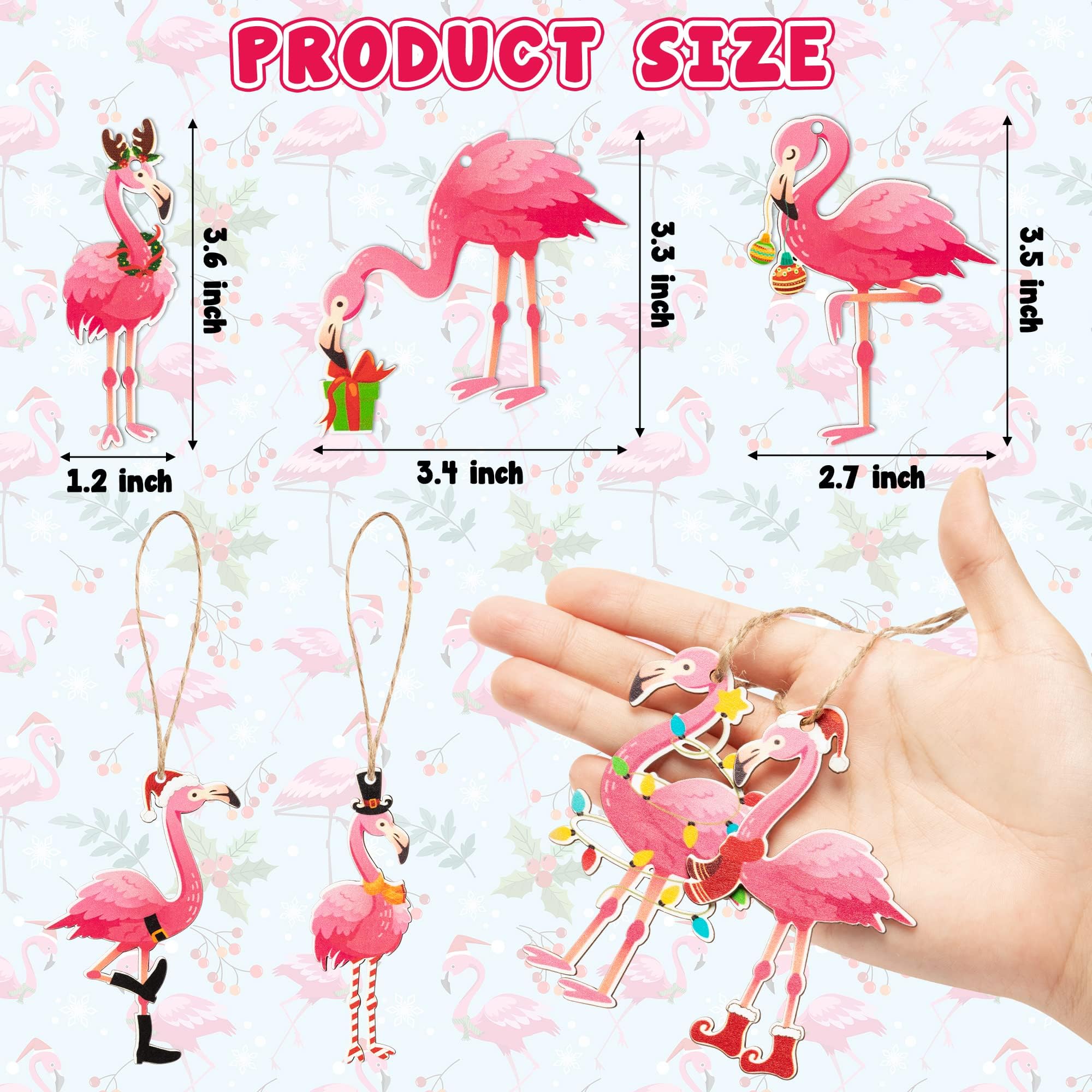 Haooryx 37Stück Flamingle Baum-Ornamente