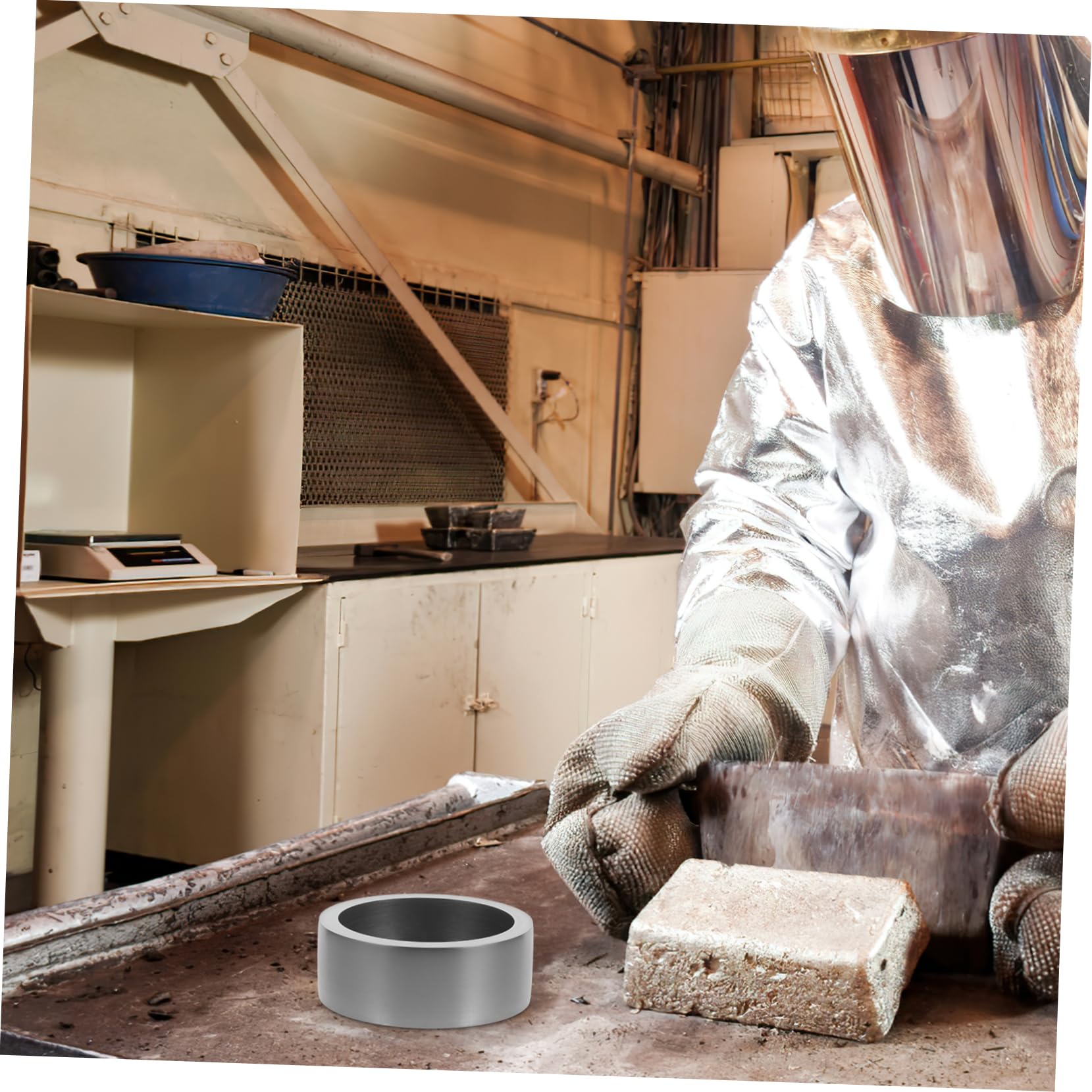 2stücke Graphit-gussform Für Metall Rundes Ingotschmelzen Induktionsgeeignet Präzise Für Hohe Verschleißfestigkeit Und Glatte Oberfläche