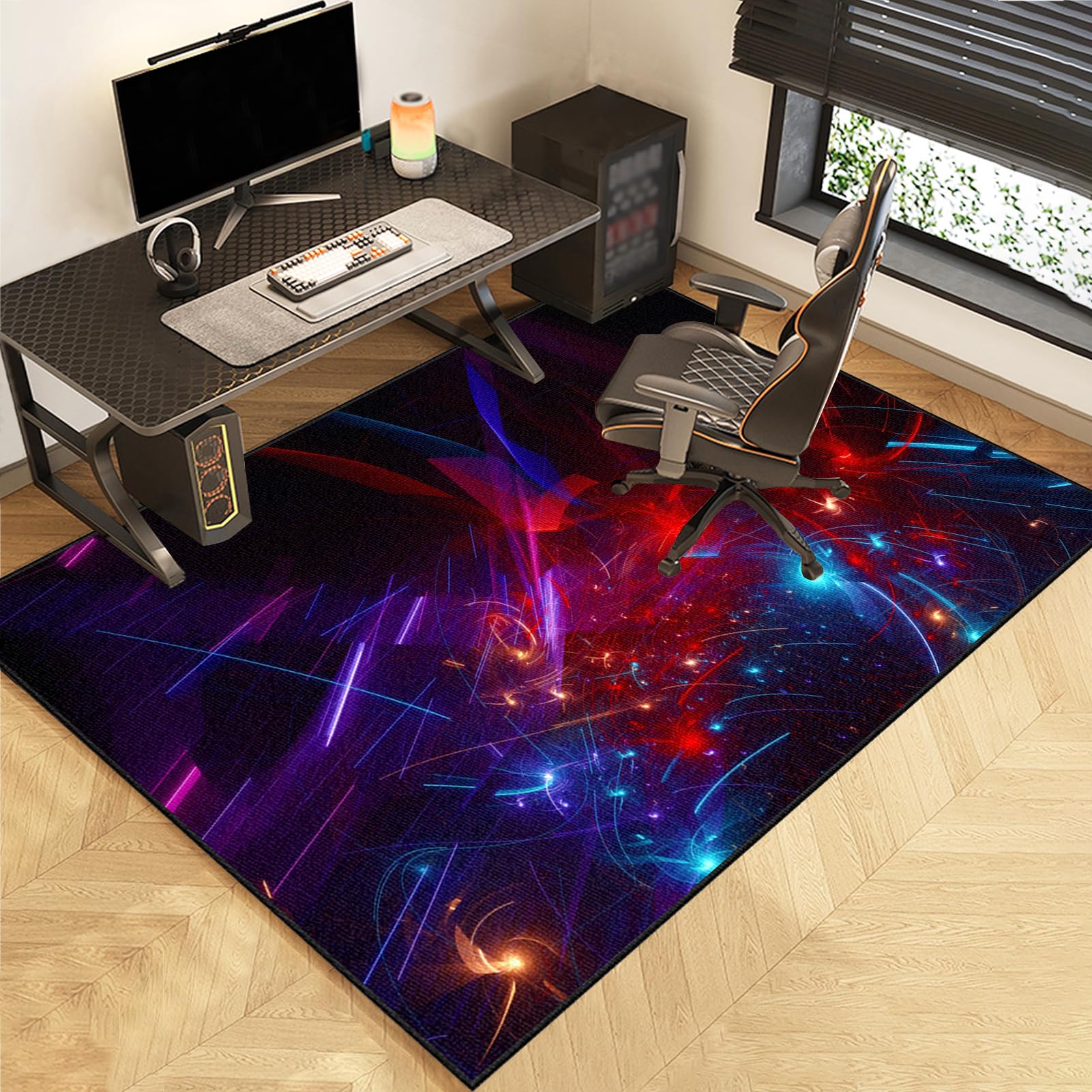 Gaming Chair Mat for Hard Floor Low Pile Floor Protector for Office Chair 140 x 160 cmComputer Desk Chair Mat for Carpet Protector Chair Mat Rolling Chair Mat Anti-Slip Gaming Office Rug Floor Mat