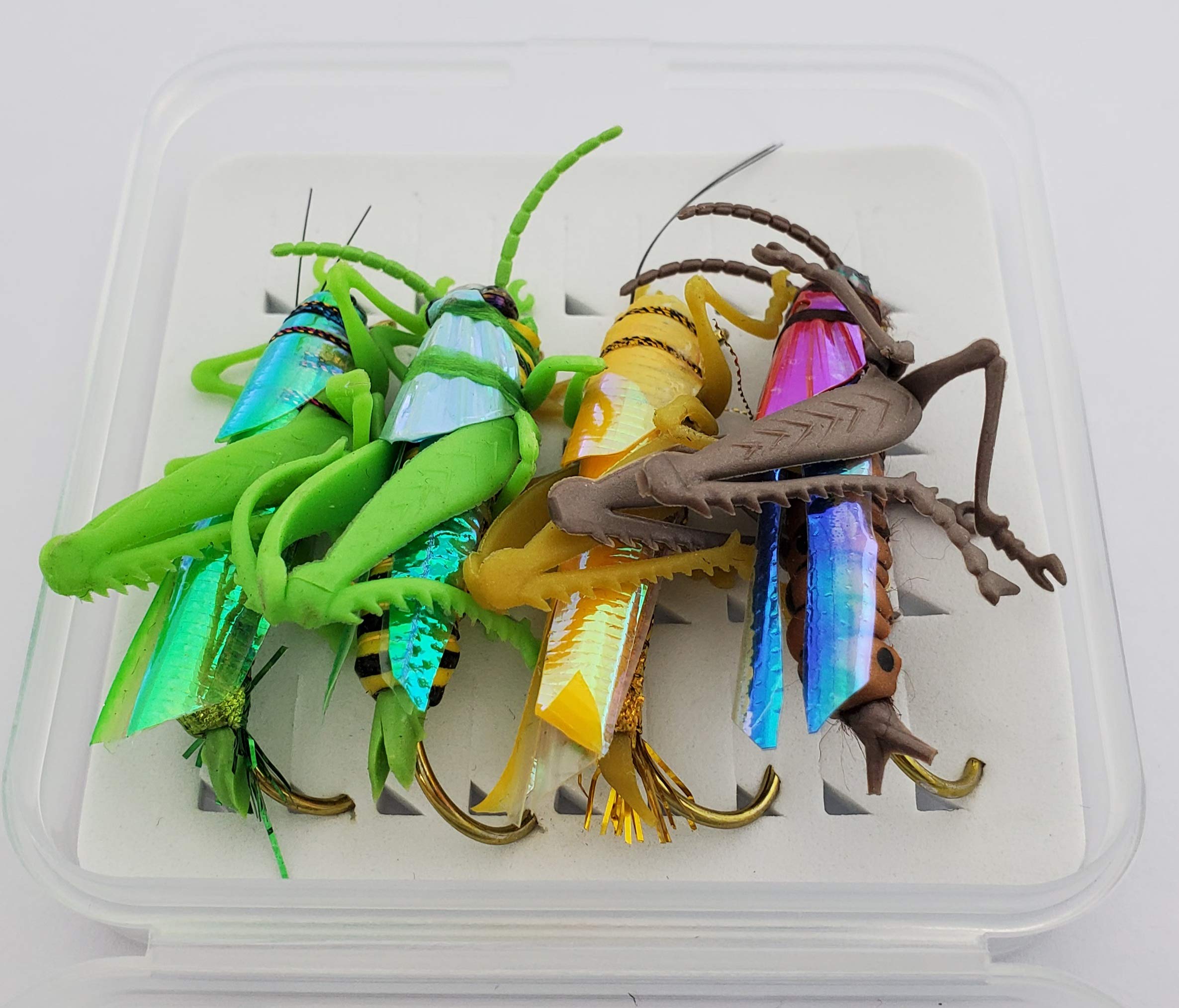 YZD Salmon Fly Fishing Flies Collection Dry Wet Nymph Fly Assortment with Fly Box Flyfishing Flys Lures Kits (19-D-29 4PCS)