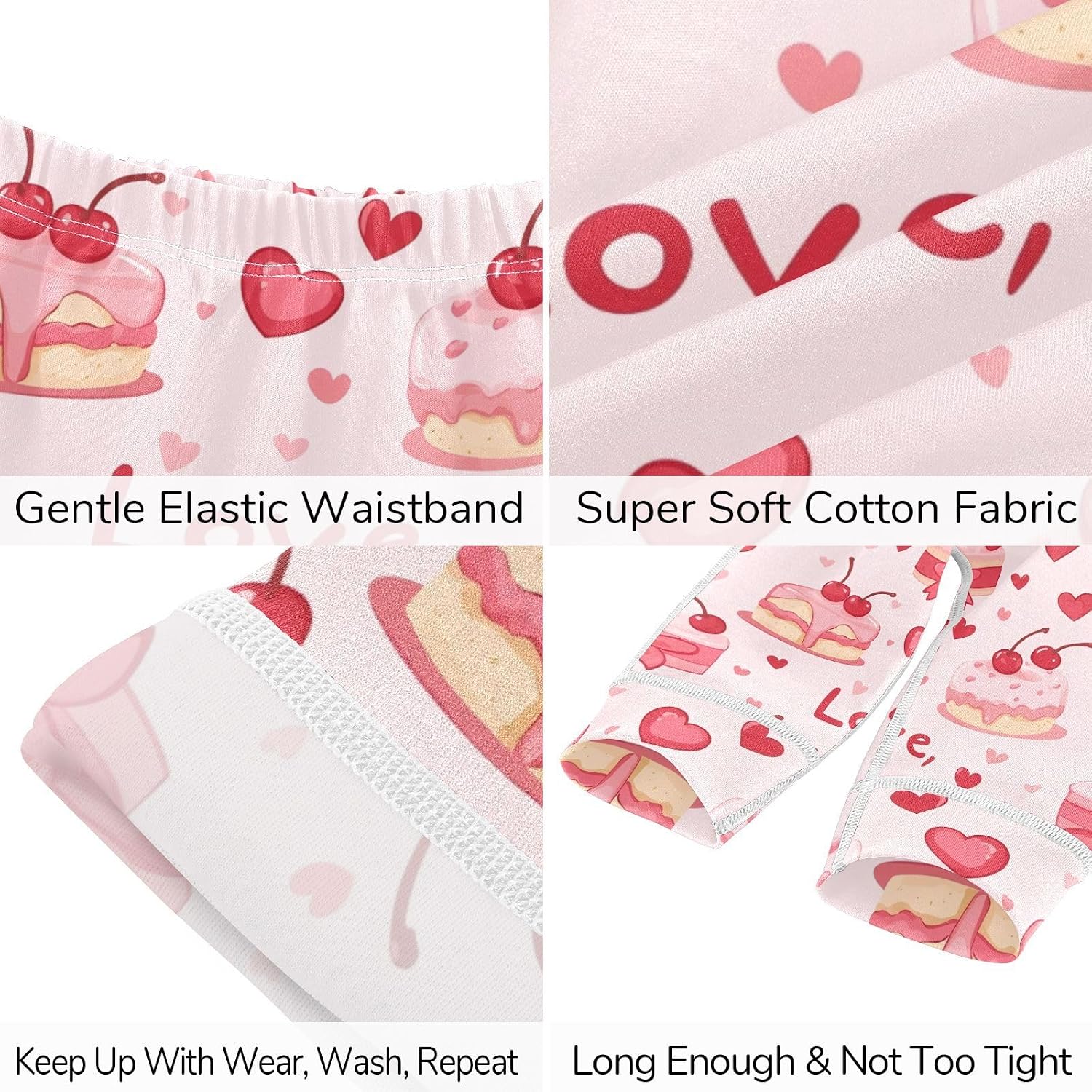 vvfelixl Baby Clothes Pink Cherry Cake Baby Bodysuits Set Unisex Short Sleeve Babys Pants Sets 0-3M