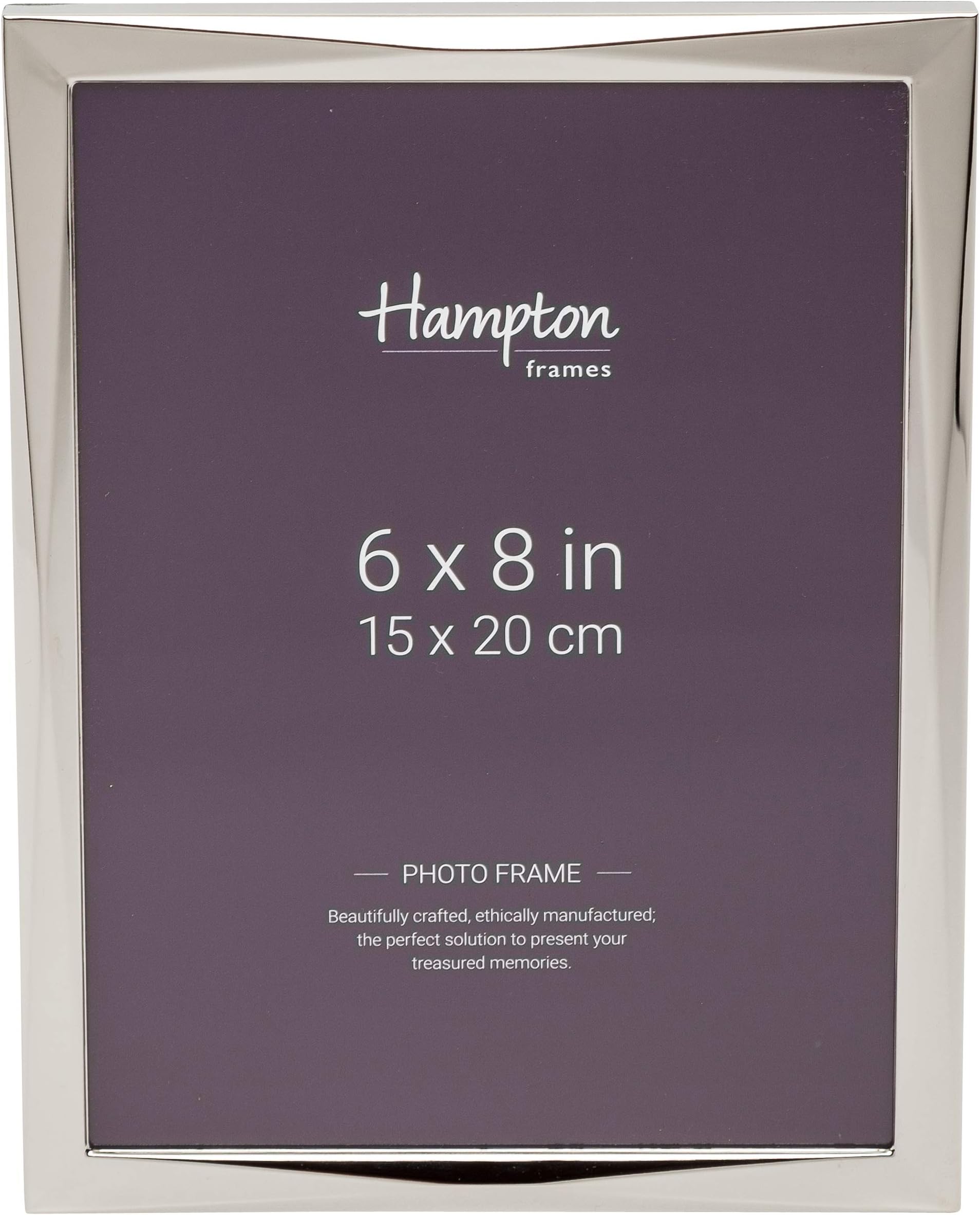 Hampton Frames LUCCA 6x8 (15x20cm) Silver Picture Photo Frame Glass LCC19968