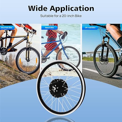 Miniatura 30 de Kit de motor de bicicleta eléctrica, 48 V, 1000 W, 36 V, 250 W/350 W, kit de conversión de bicicleta eléctrica para rueda delantera/trasera, kit