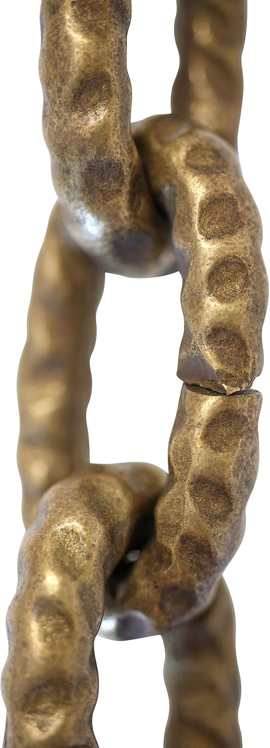 RCH Hardware CH-30-AB Decorative Solid Brass Chain For Hanging, Lighting - Mottled Standard Unwelded Link Solid Brass Chain