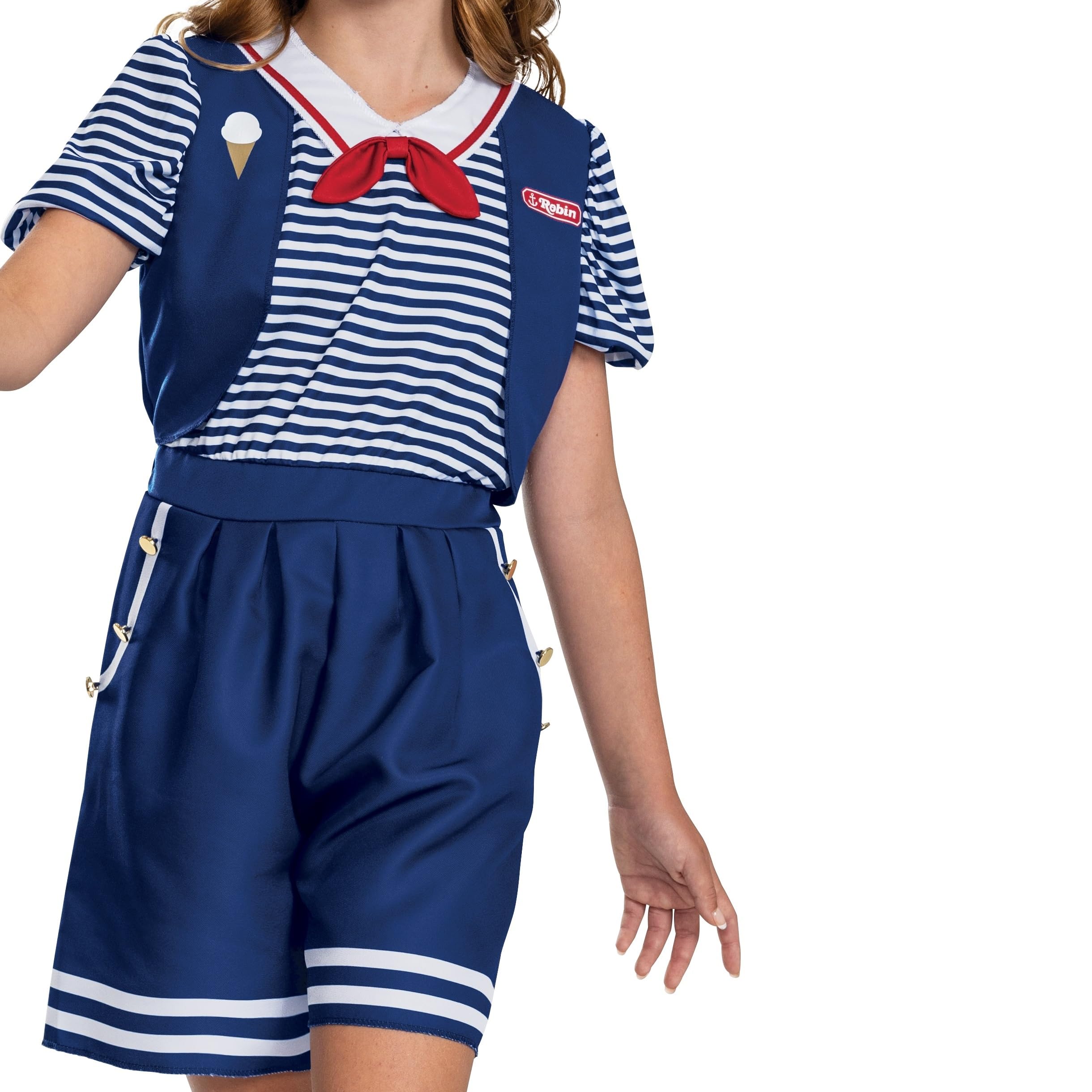 Robin Scoops - Disfraz oficial de Stranger Things para Halloween con sombrero, talla infantil (7-8)