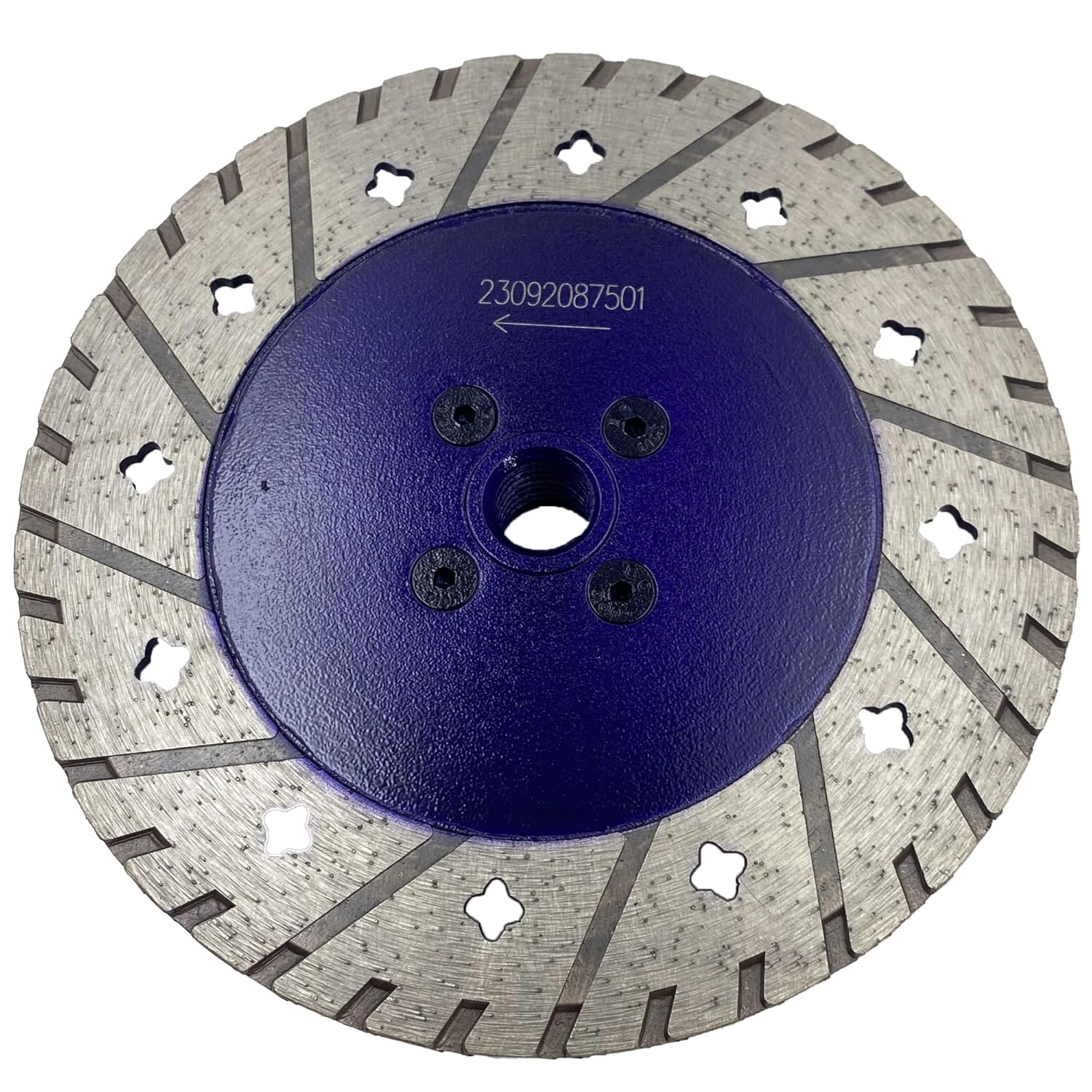 6" Sintered Diamond Saw Blade for Concrete, Masonry and Asphalt, Wet or Dry, #30/40 Grit, 4mm Segment Height, 5/8"-11 Threaded Arbor