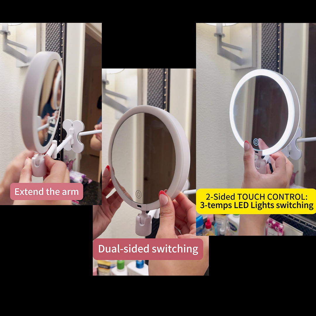 Espejo de Maquillaje de Pared LED 6" Doble Cara miniatura 7