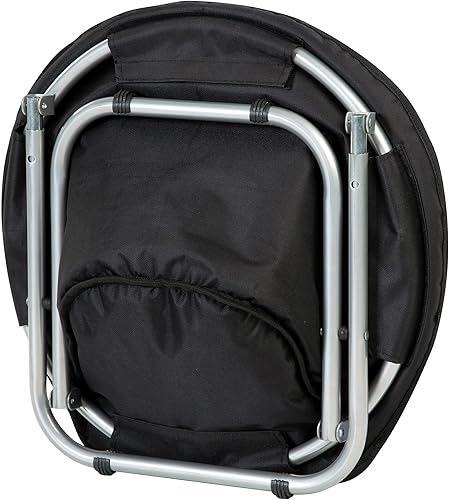 Miniatura 3 de Etna Products Cama redonda para mascotas cómoda cama elevada para gatos con cojín de huellas de patas, silla Papasan resistente al agua en blanco y