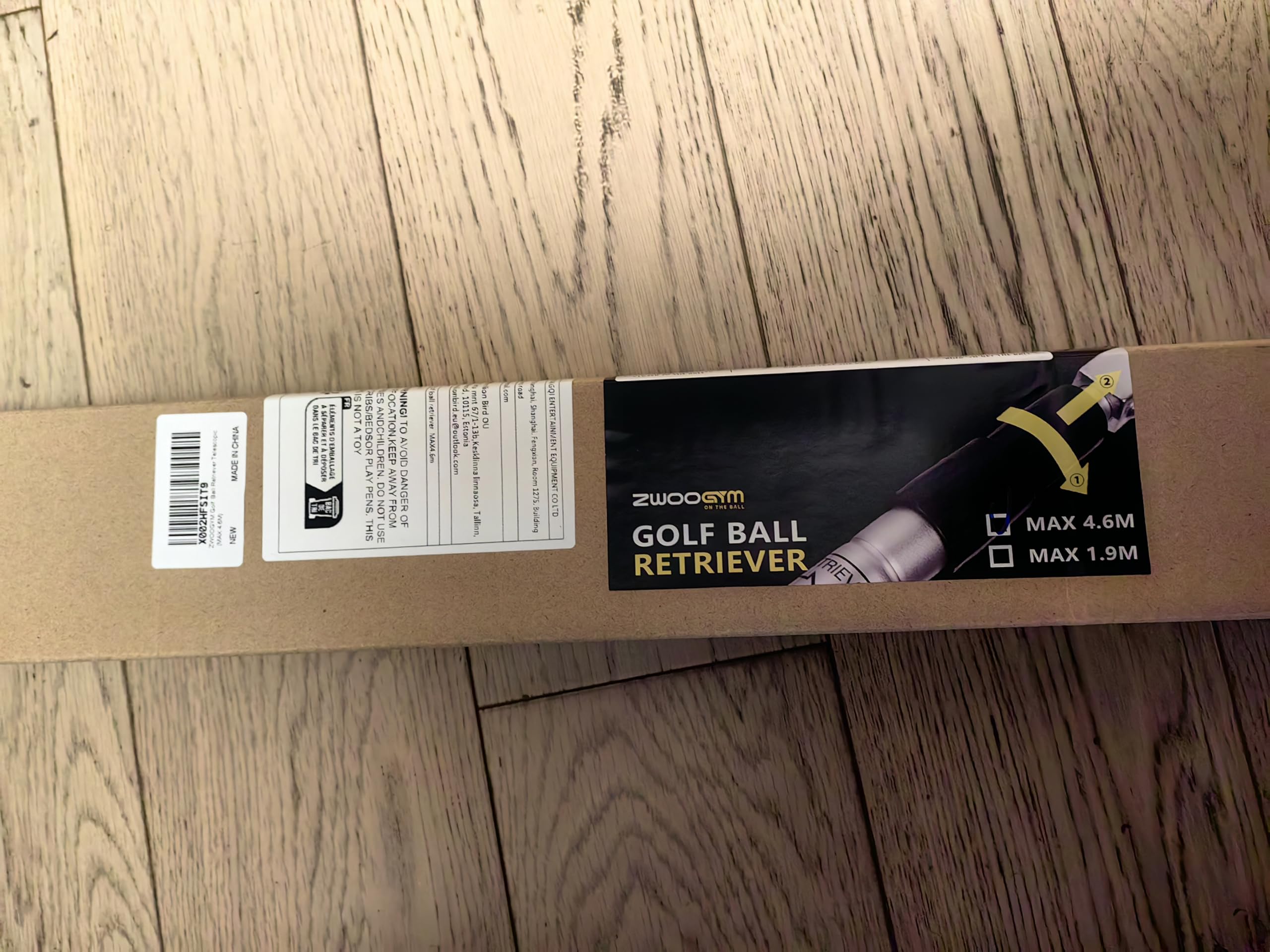 Teleskop-Golfballgreifer, bis zu 4,6 m, Kohlefaser-Golfball-Picker Oben für Wasser/Büsche, Wiesen, stufenlos, leicht und langlebig, Golfballgreifer (max. 4,6 m)