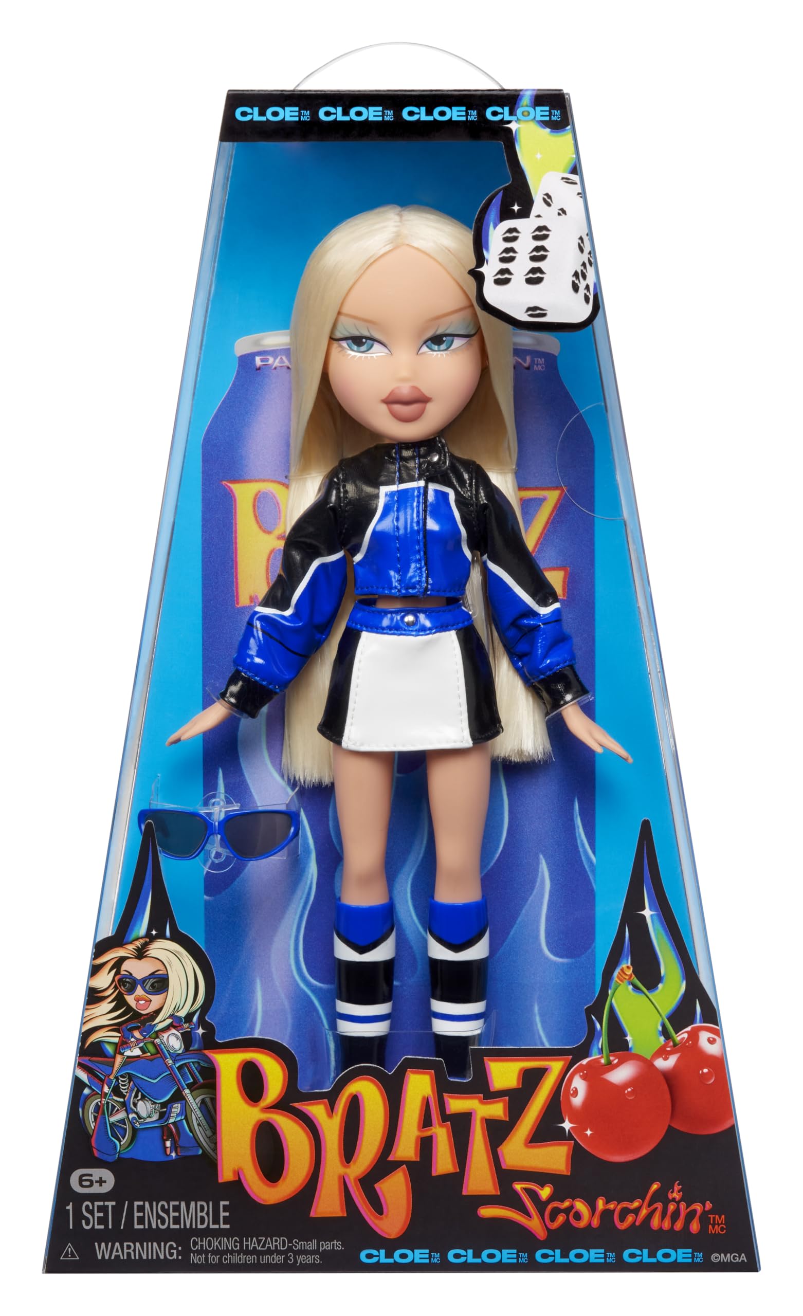 Bratz Scorchin' Cloe - Includes 1 Fashion Doll, Comes with Outfit and Accessories, Moto-Inspired Dolls, Cute Toys for Girls