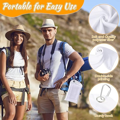 Miniatura 5 de 20 toallas de enfriamiento de 40 x 12 pulgadas, toalla de hielo para cuello y cara, microfibra fría con bolsa, transpirable, yoga, gimnasio,