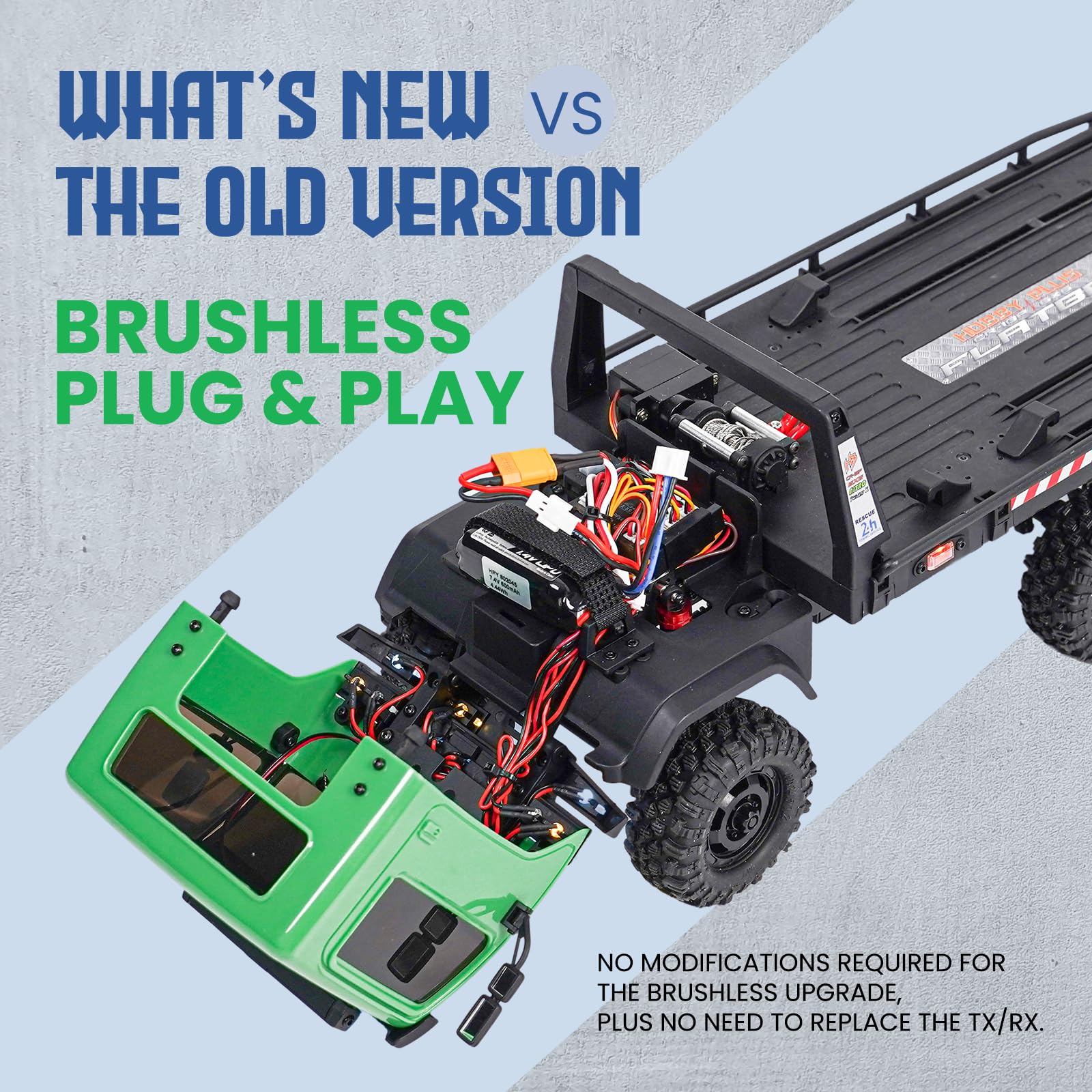HOBBYPLUS ARKTOS 6x6 V1.5 CR18P Rock Crawler RTR All Terrain - Coche de control remoto, Rock Crawler escala 1/18 6WD 2 velocidades de transmisión todoterreno para mayores de 14 años, aficionados a